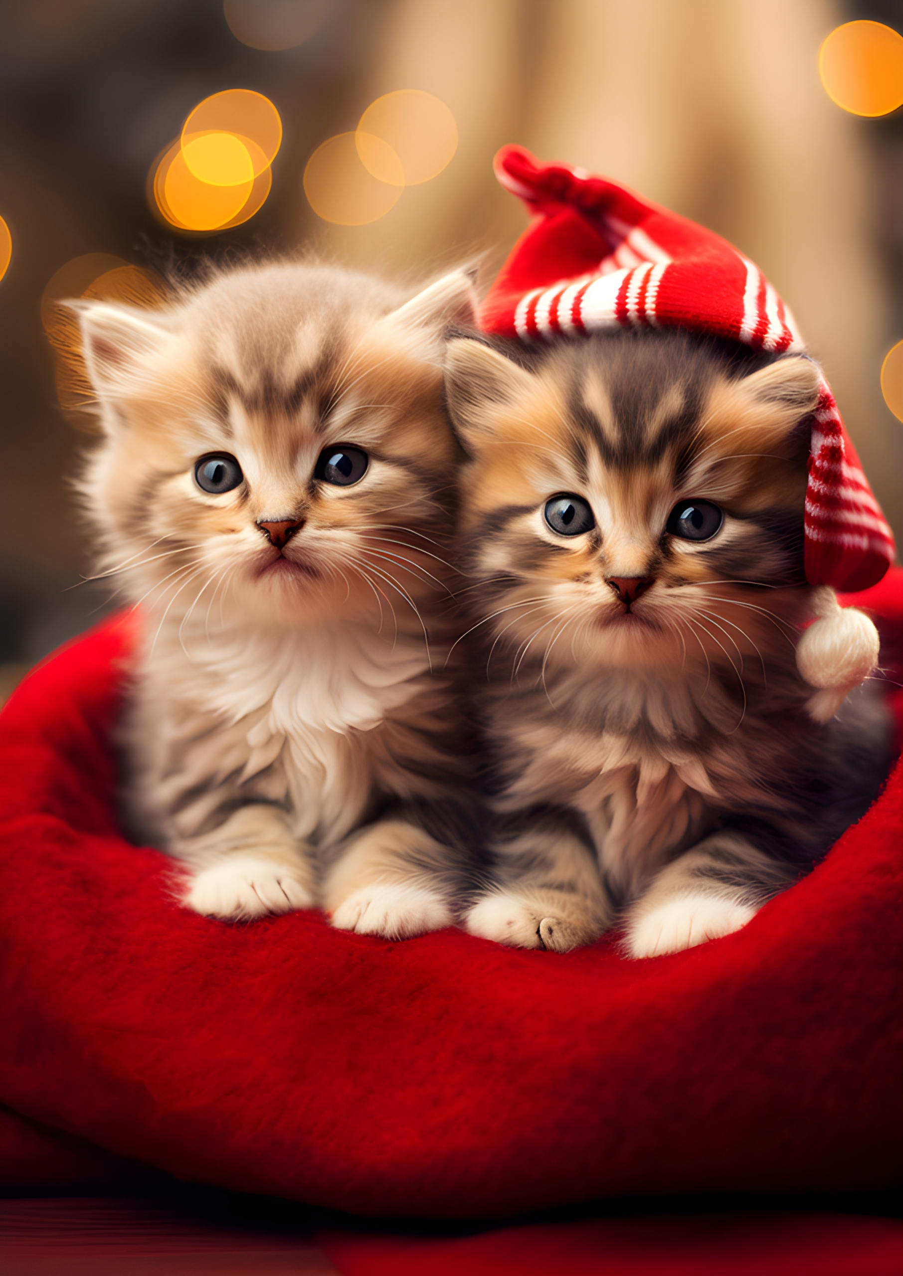 Cute christmas kittens