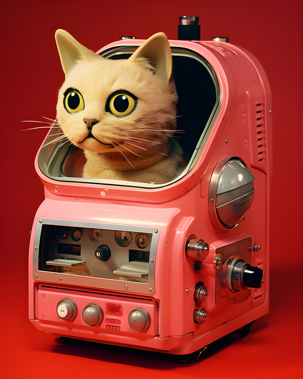 A robot cat cassette player - Impossible Images - Unique stock images ...
