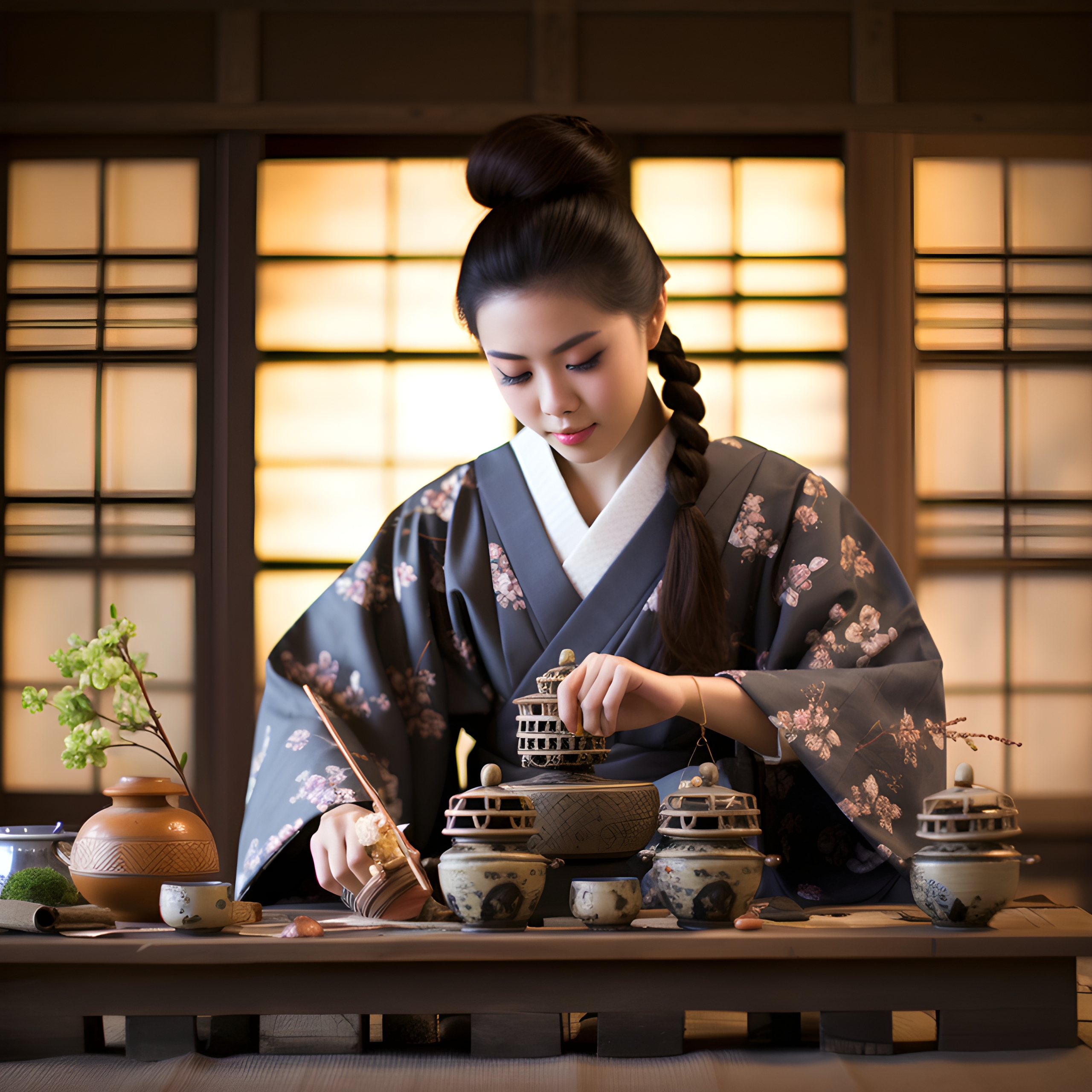 A traditional Japanese tea ceremony - Impossible Images - Unique stock ...
