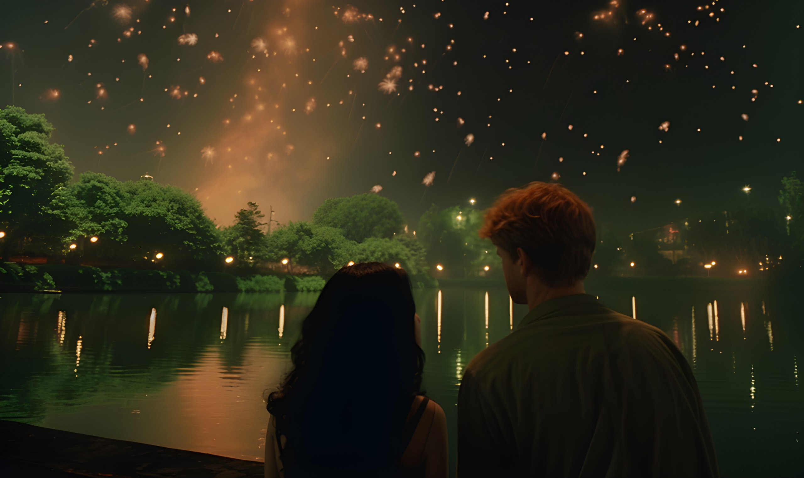 A beautiful meteor shower ending the world