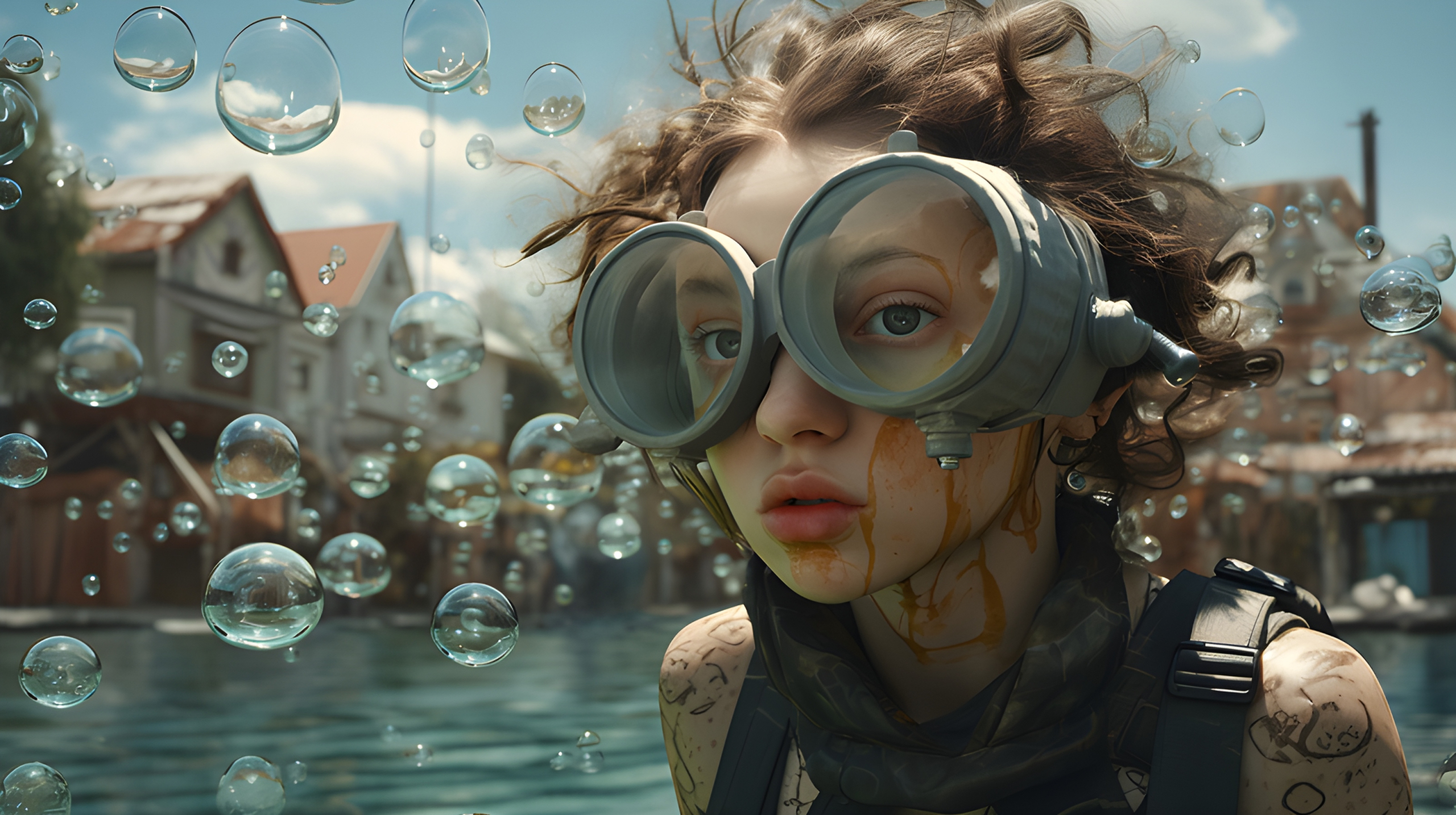 Girl with goggles