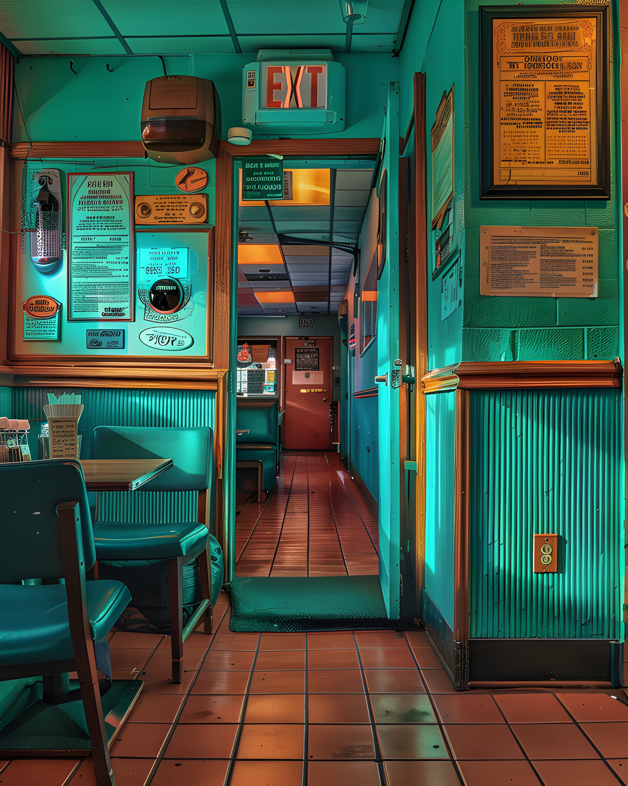 A never-ending 80s diner