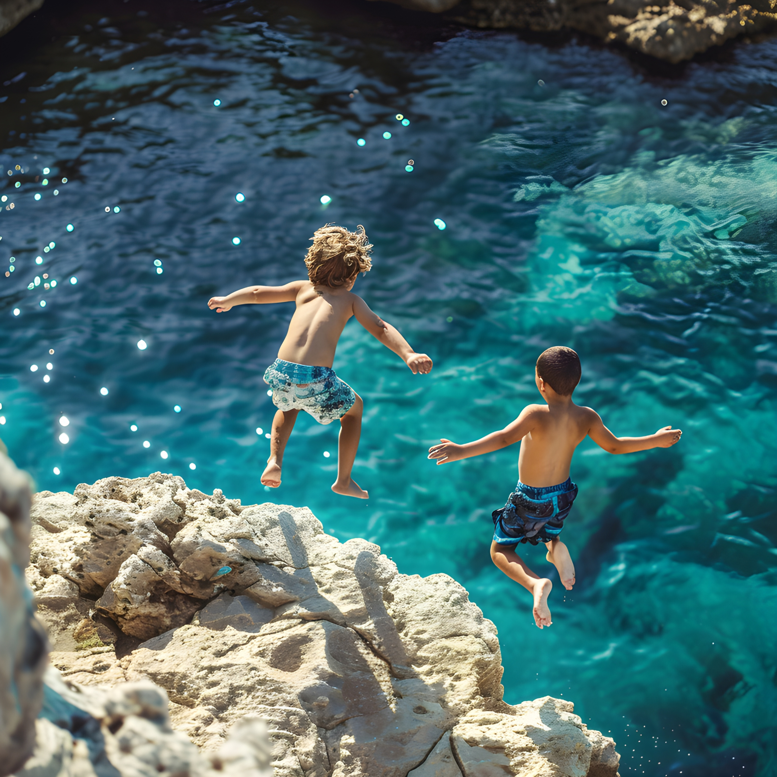 Cliff diving babies - Impossible Images - Unique stock images for ...