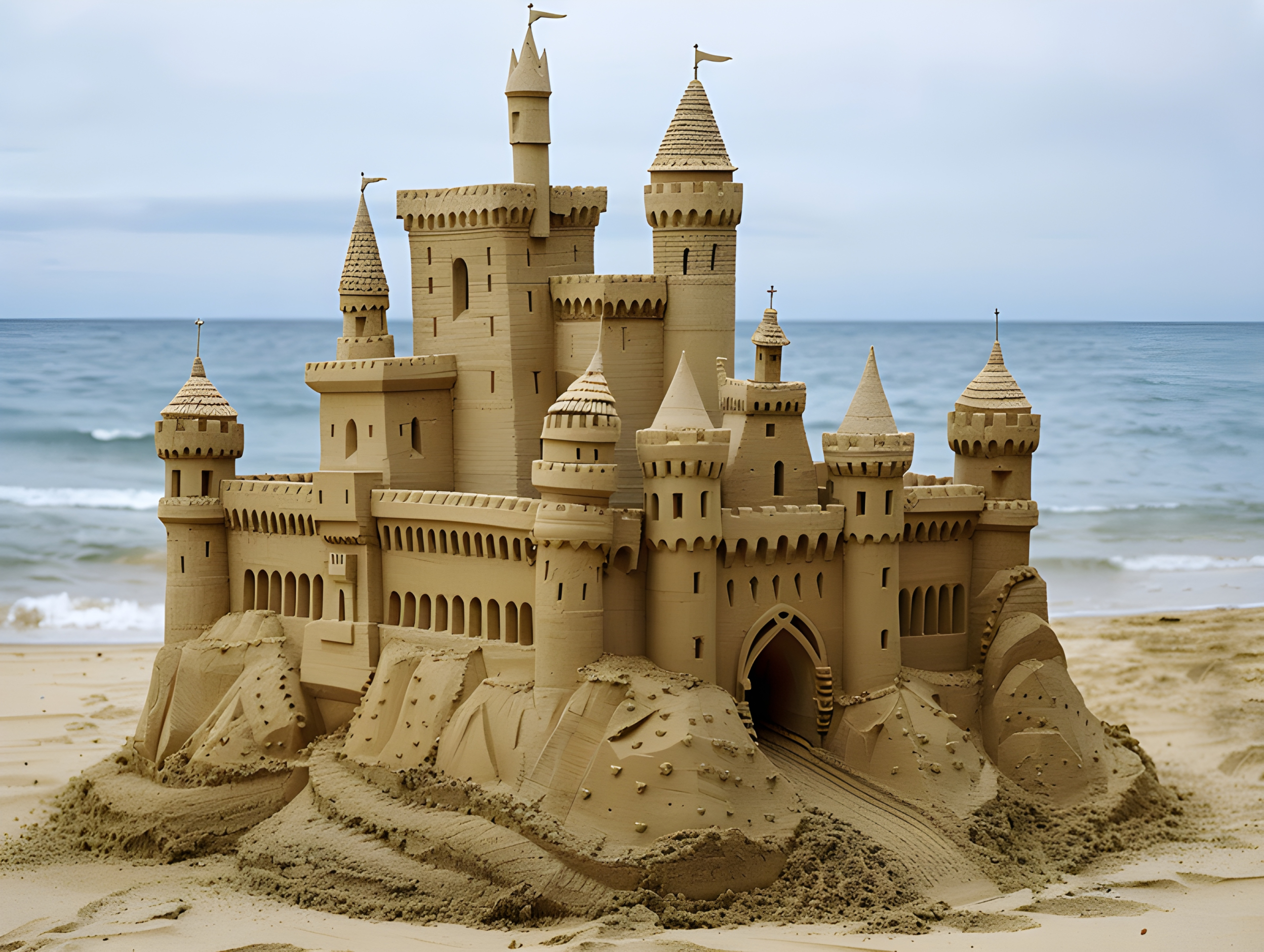 A castle made of sand - Impossible Images - Unique stock images