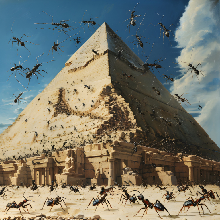 The pyramids being built by giant ants - Impossible Images - Unique ...
