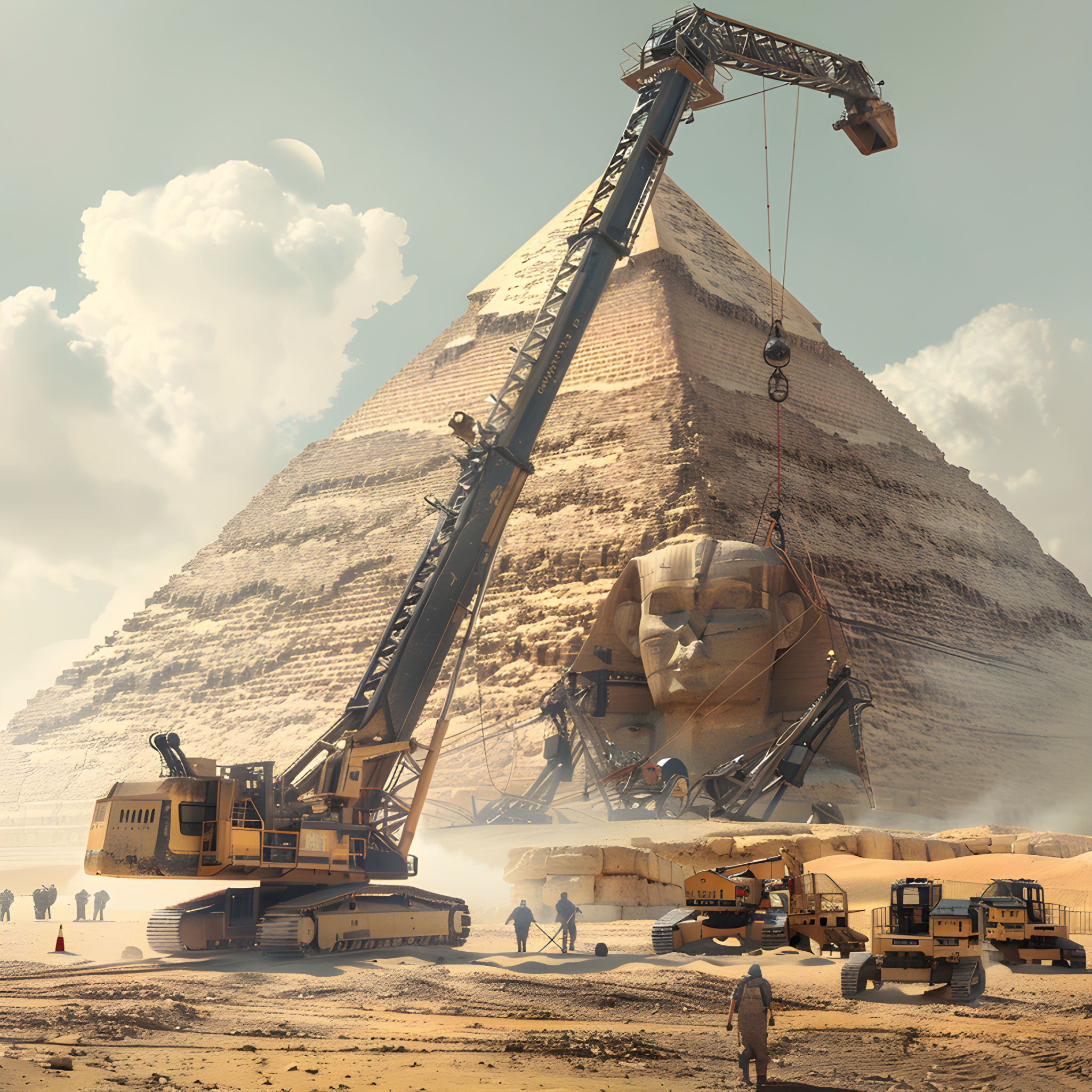 Building the pyramids with modern tools - Impossible Images - Unique ...