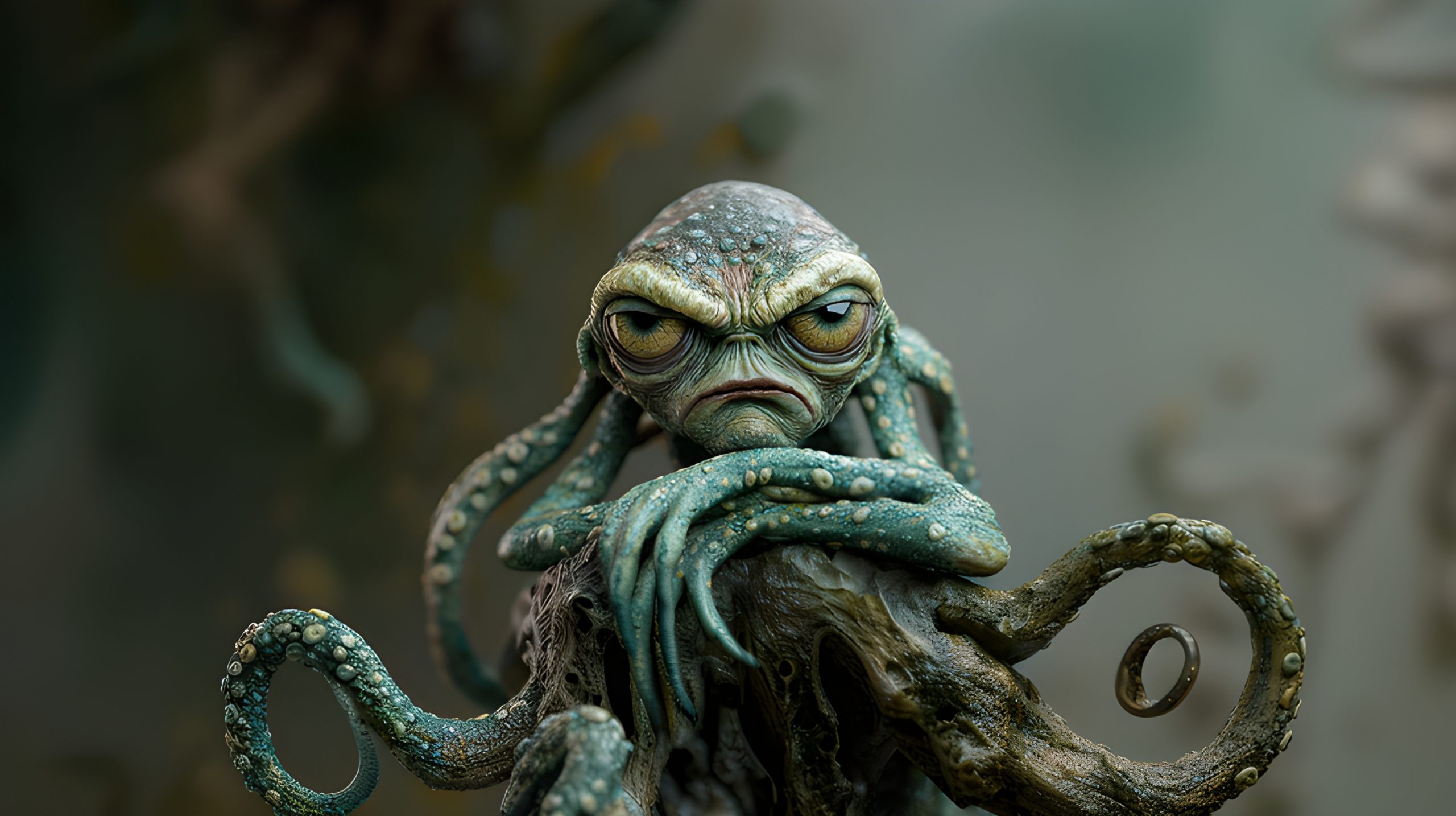 Grumpy Octopus Creature - Impossible Images - Unique stock images for ...