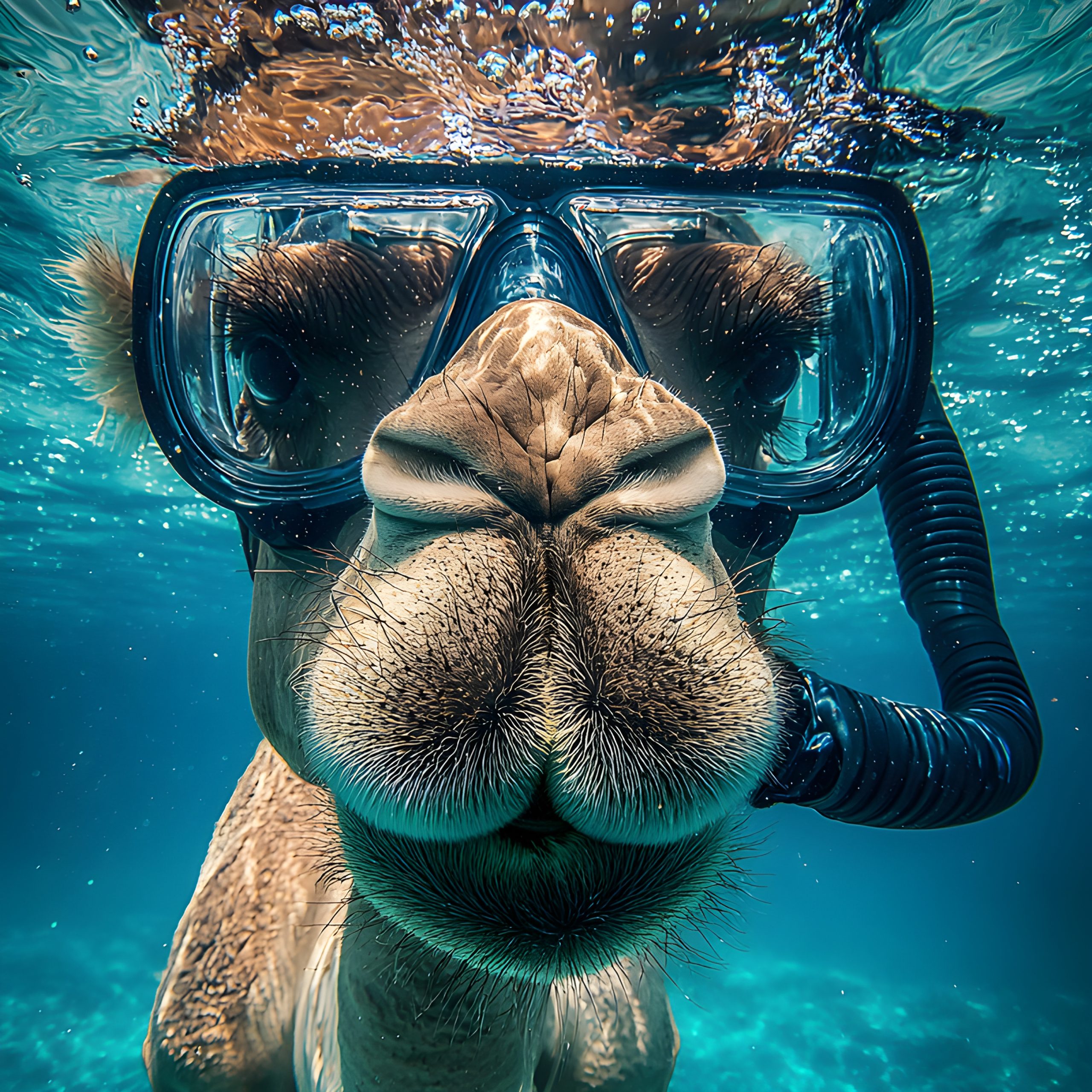 Camel Underwater with Snorkel Gear - Impossible Images - Unique