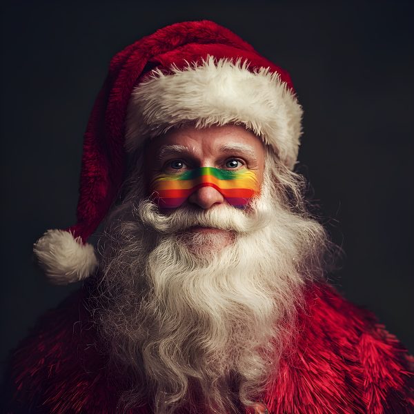 Santa's Rainbow Pride Mask - Impossible Images - Unique stock images ...