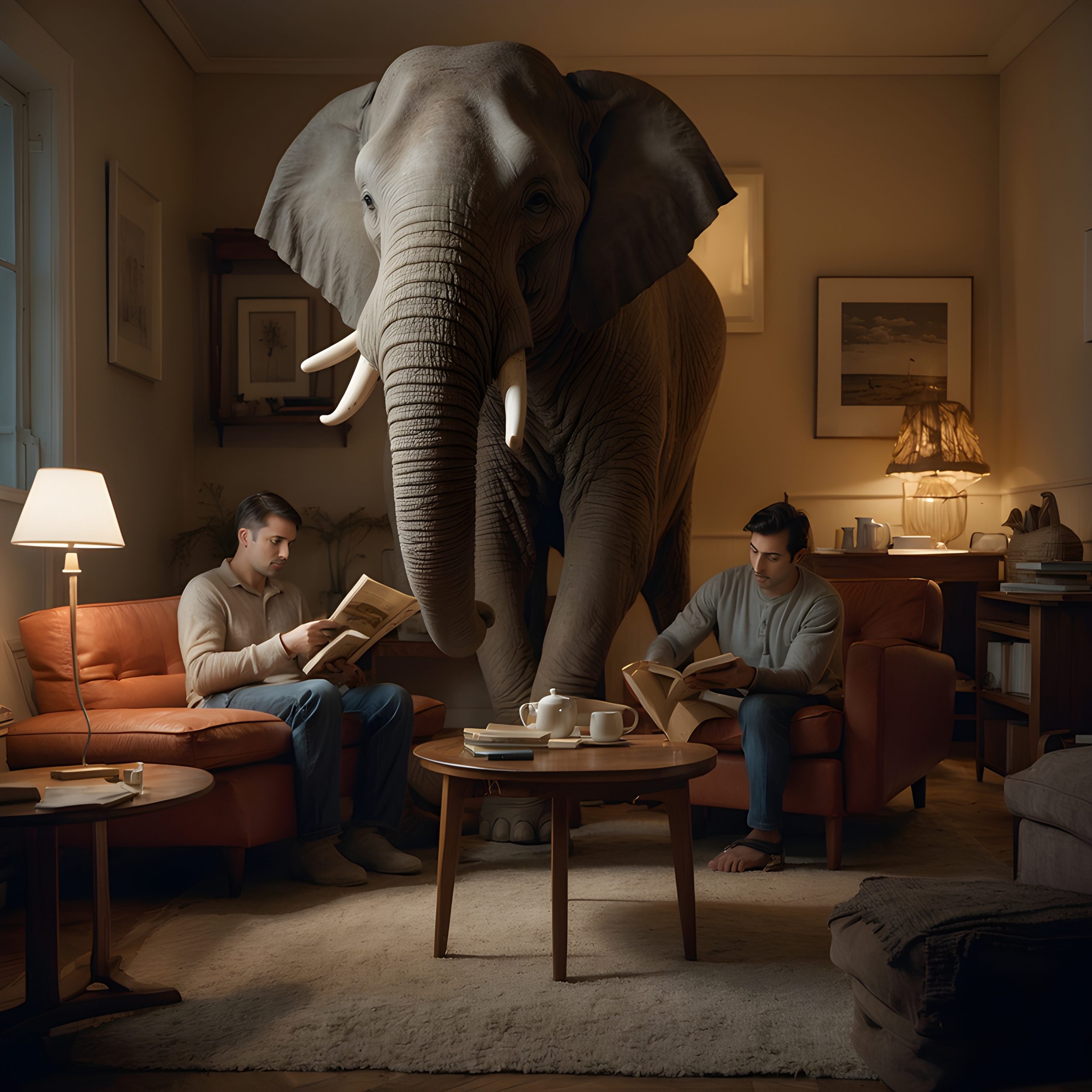 Elephant in the Living Room - Impossible Images - Unique stock images ...