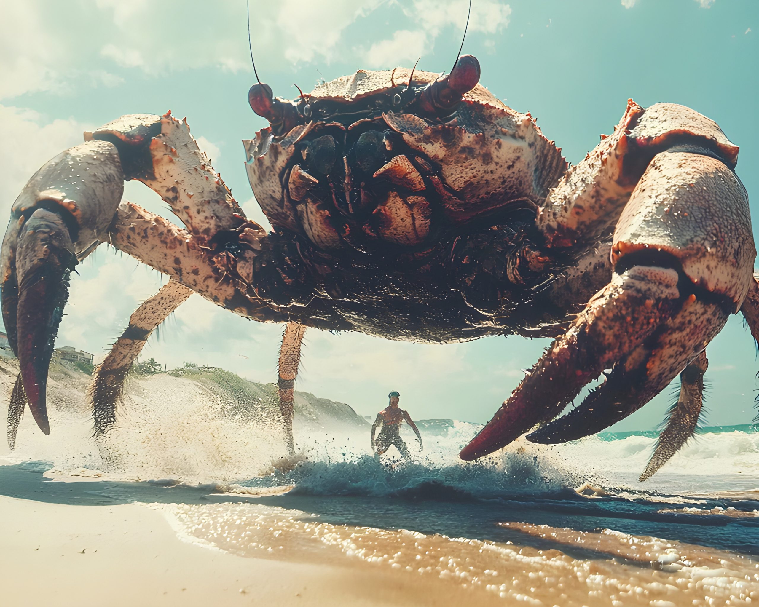 Giant Crab Beach Encounter