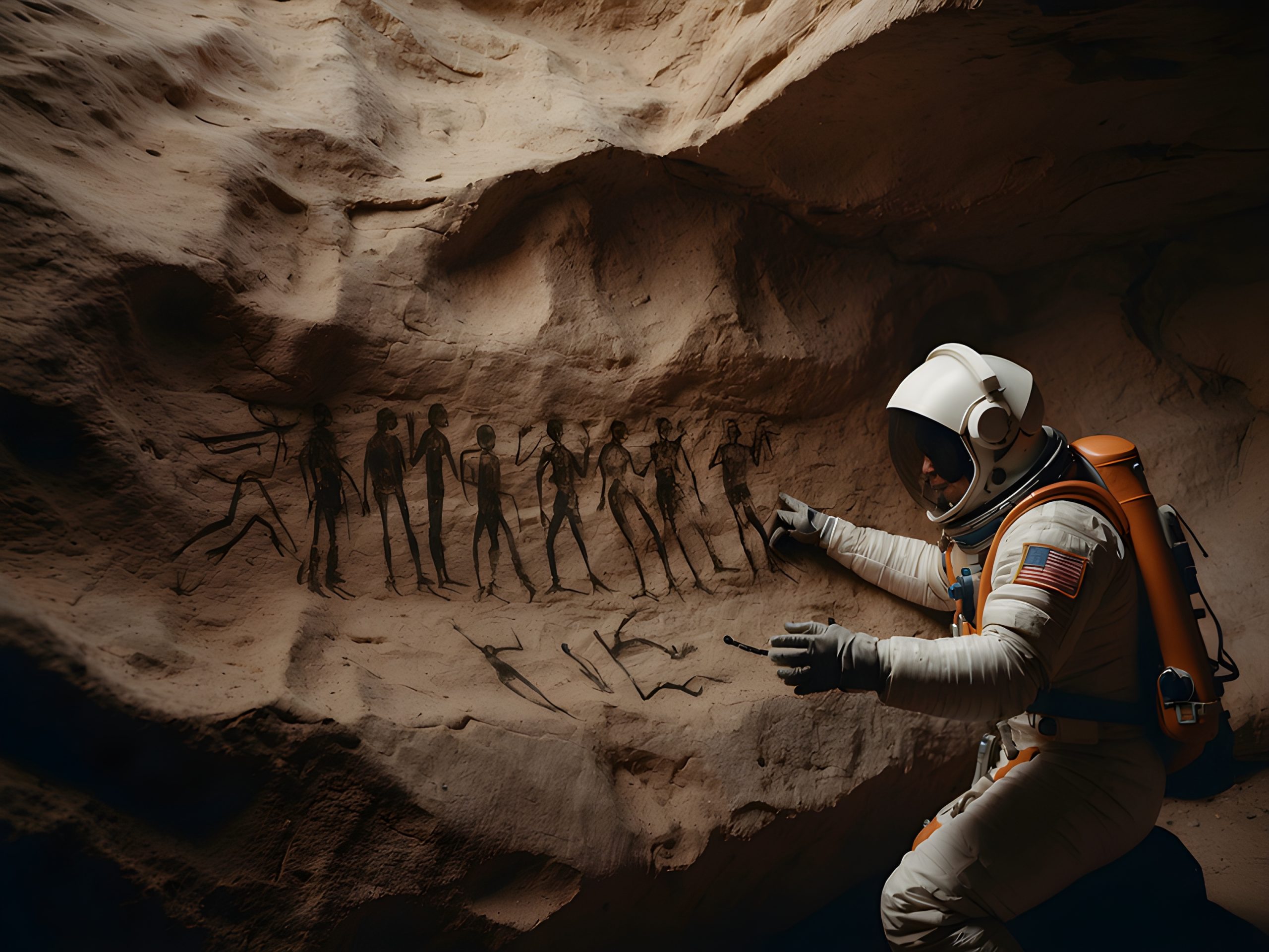 Astronaut discovers ancient cave art