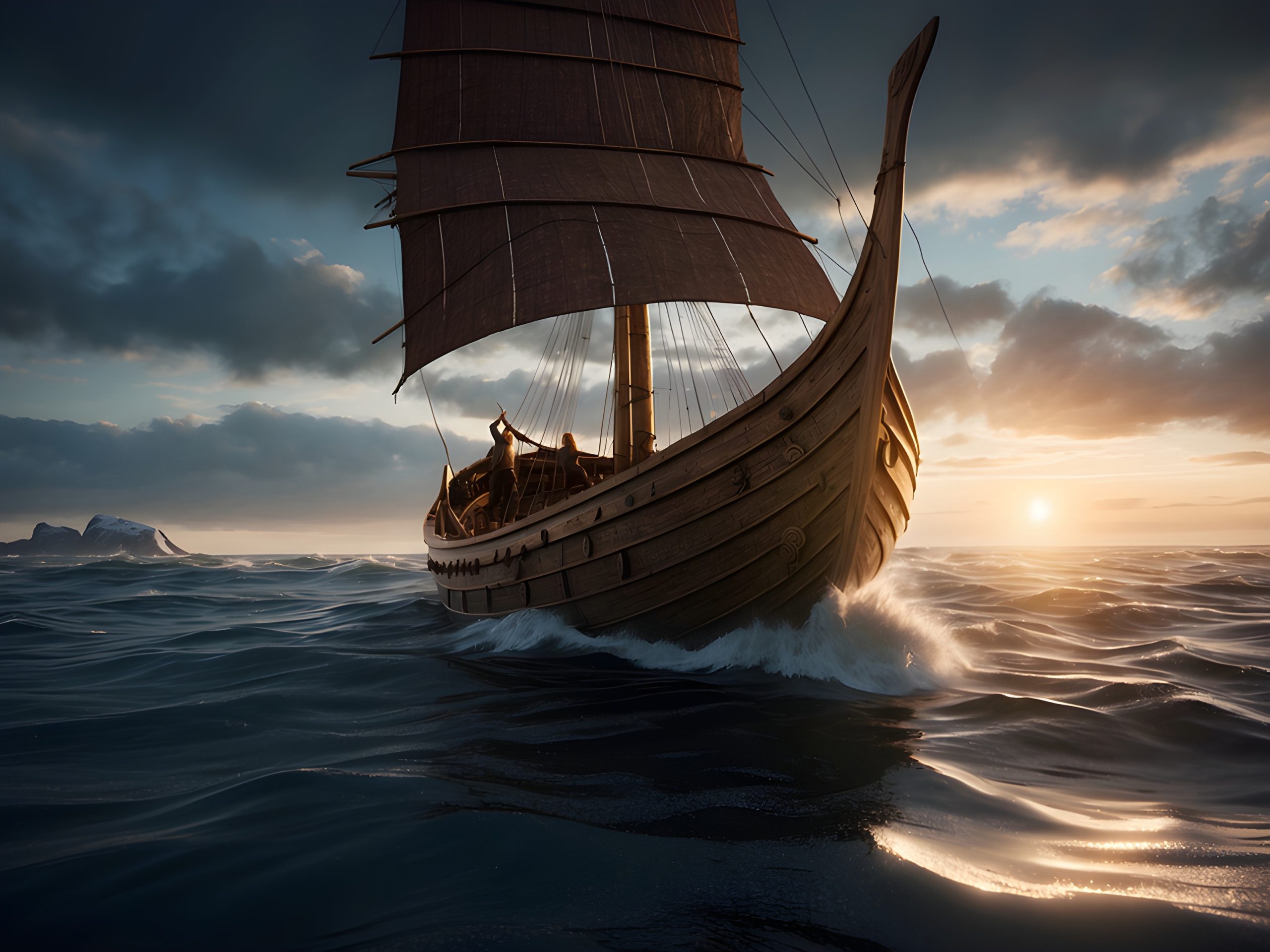 Ancient Ship at Sunset’s Embrace