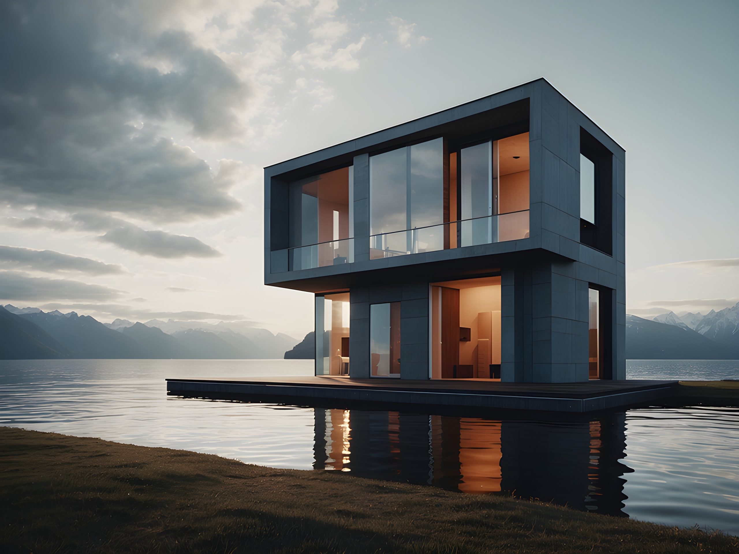 Lakefront Modern Minimalist House