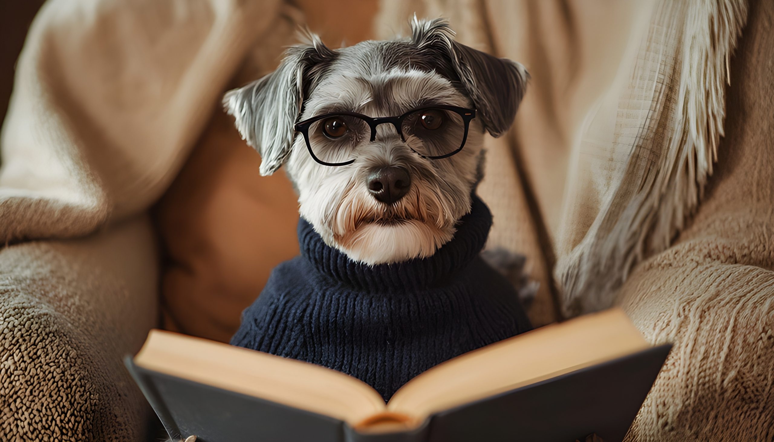 Professor Puppy Reads a Book