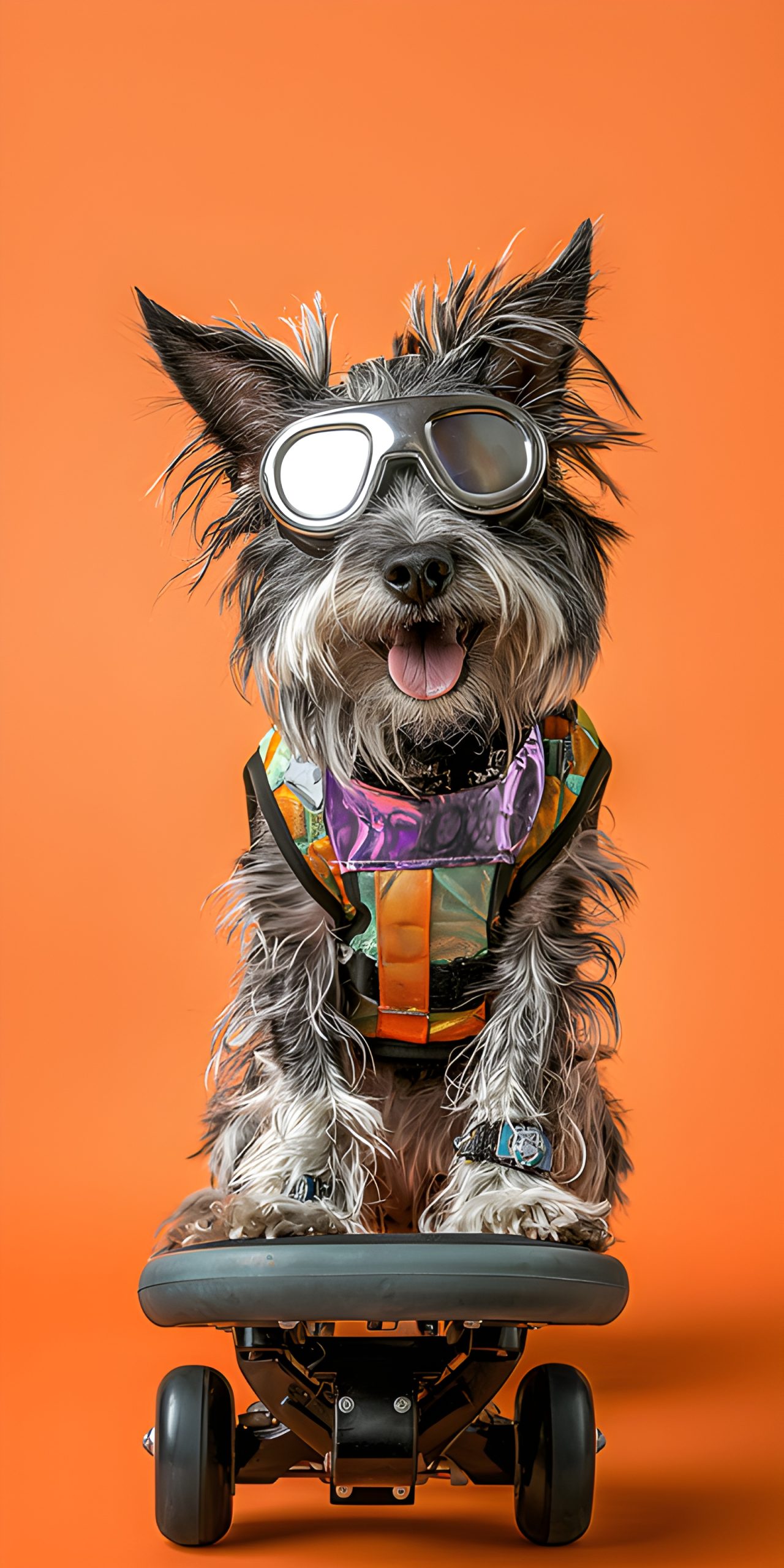 Cool Dog on Skateboard