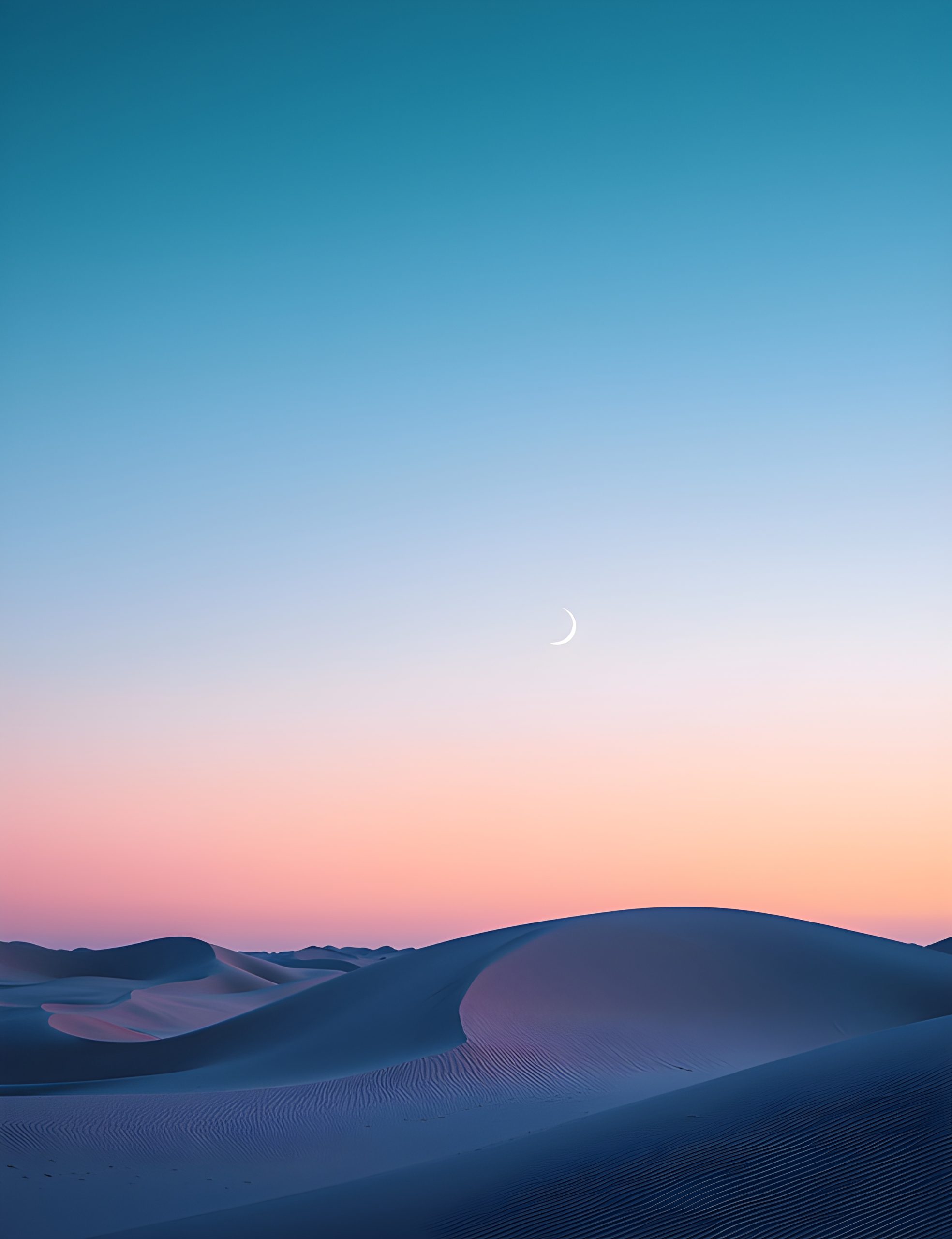 Desert Sunset Crescent Moon