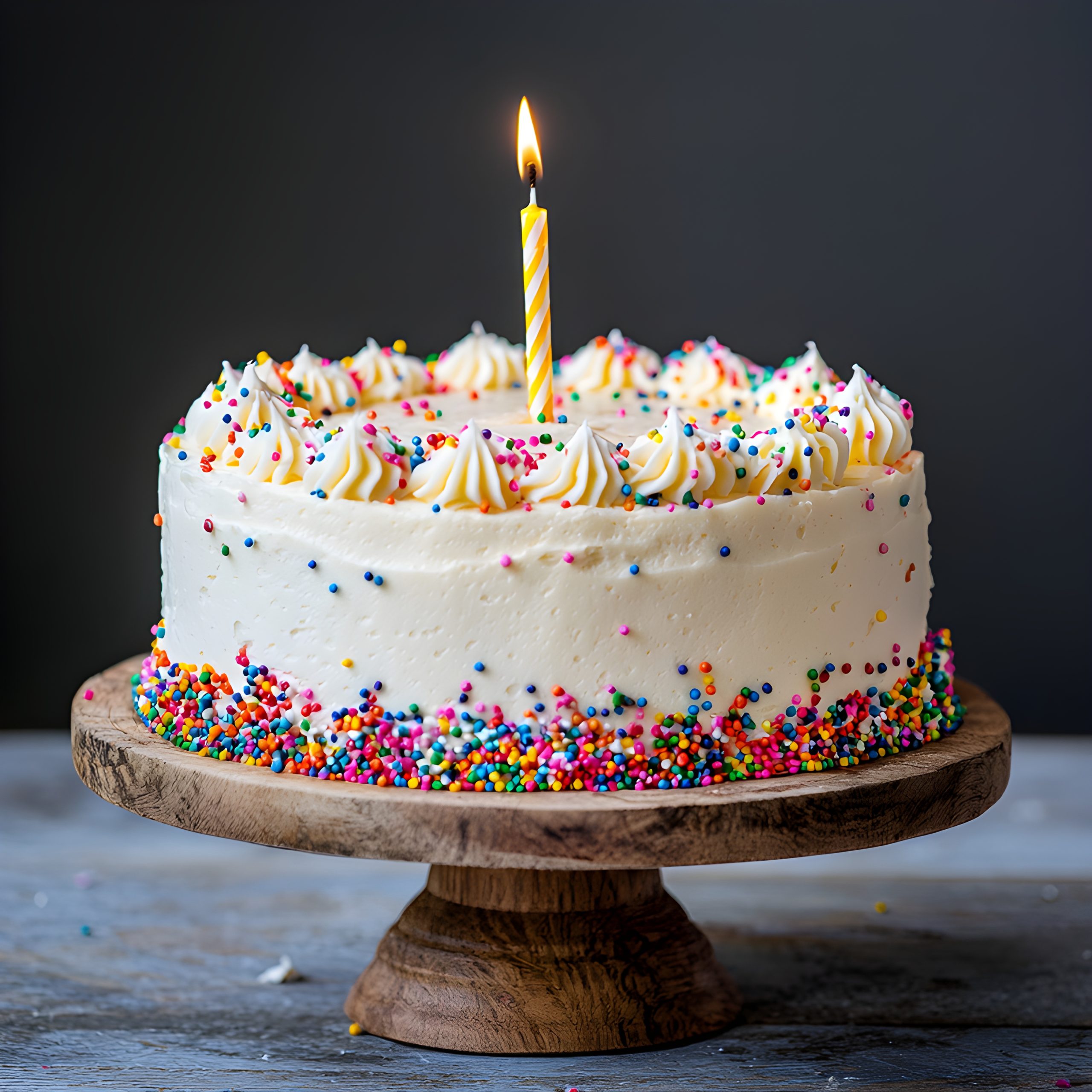Birthday Cake with Sprinkles