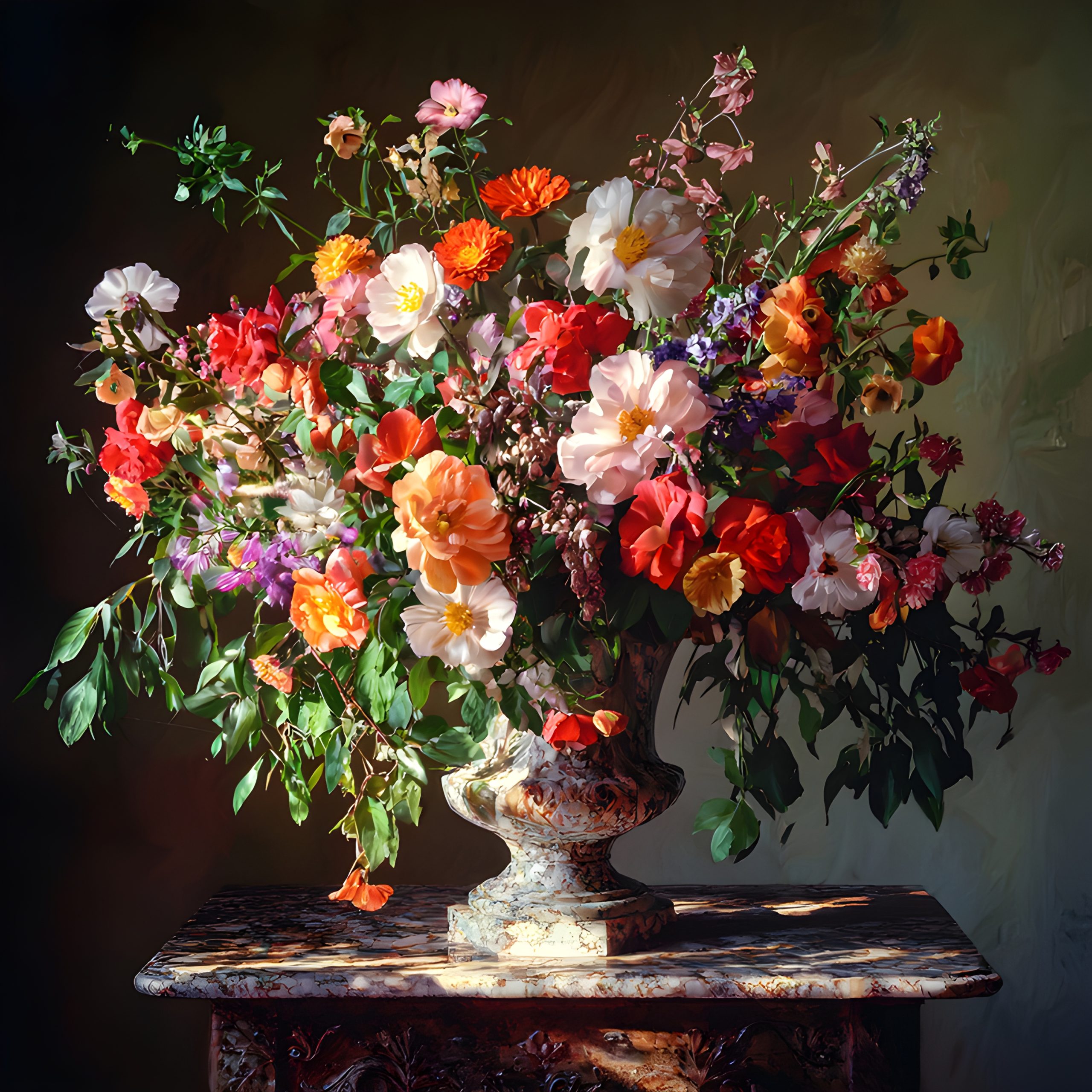 Summer Blooms in Urn