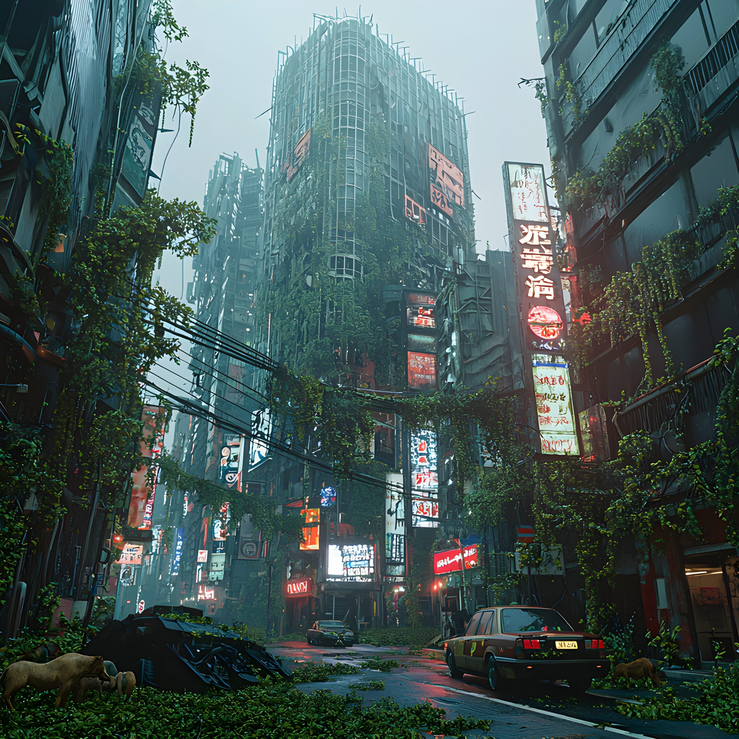 Overgrown Cityscape Reclaimed