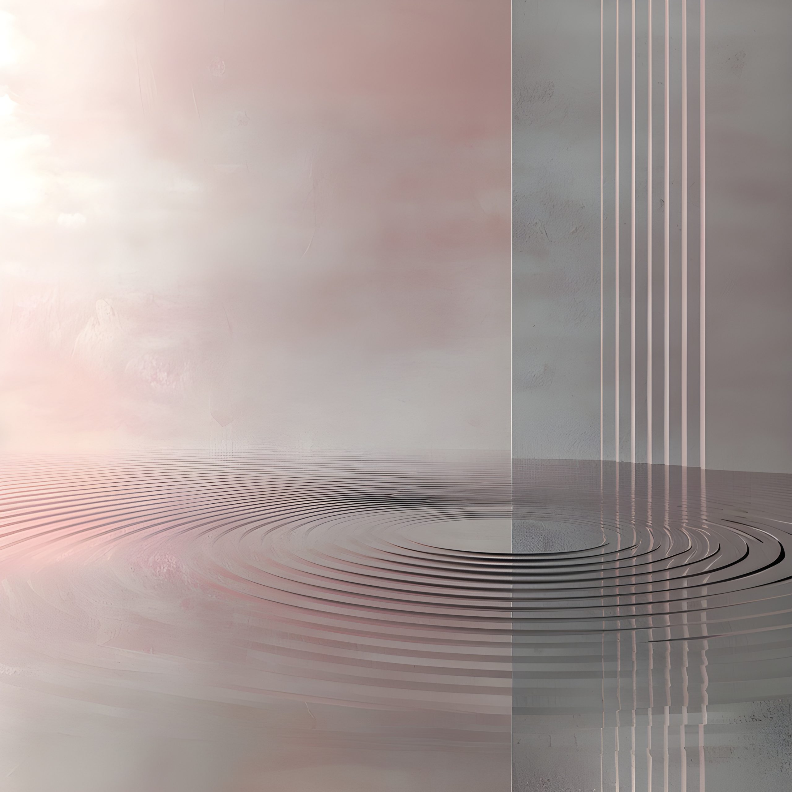 Pink Haze Minimalist Abstract Art
