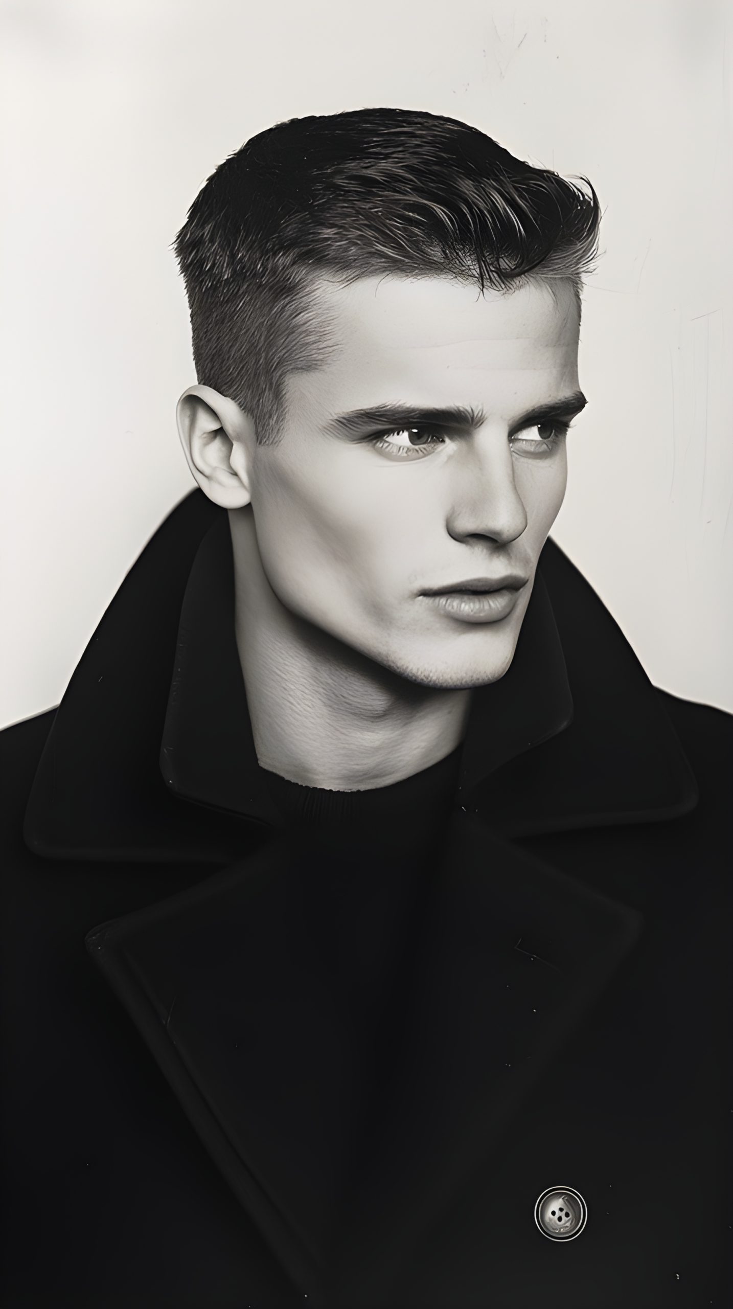 Stylish Man in Black Coat