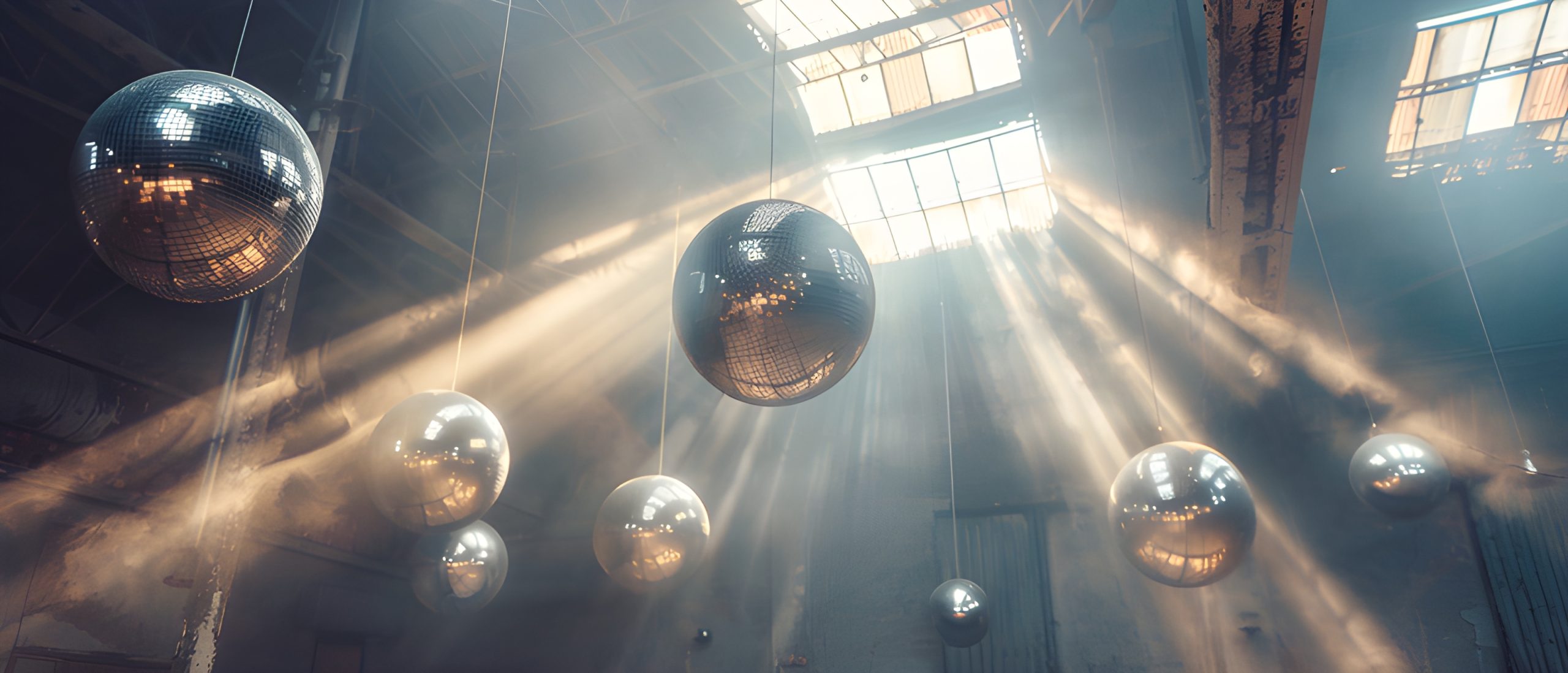 Disco Balls in Sunbeams