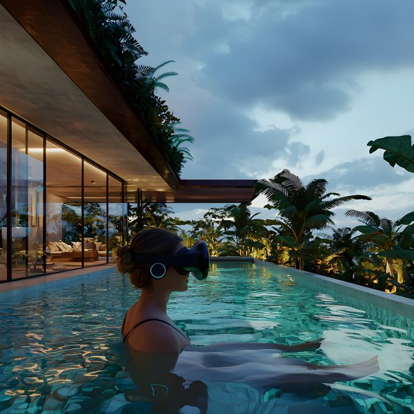 VR Relaxation by the Pool - Impossible Images - Unique stock images for ...