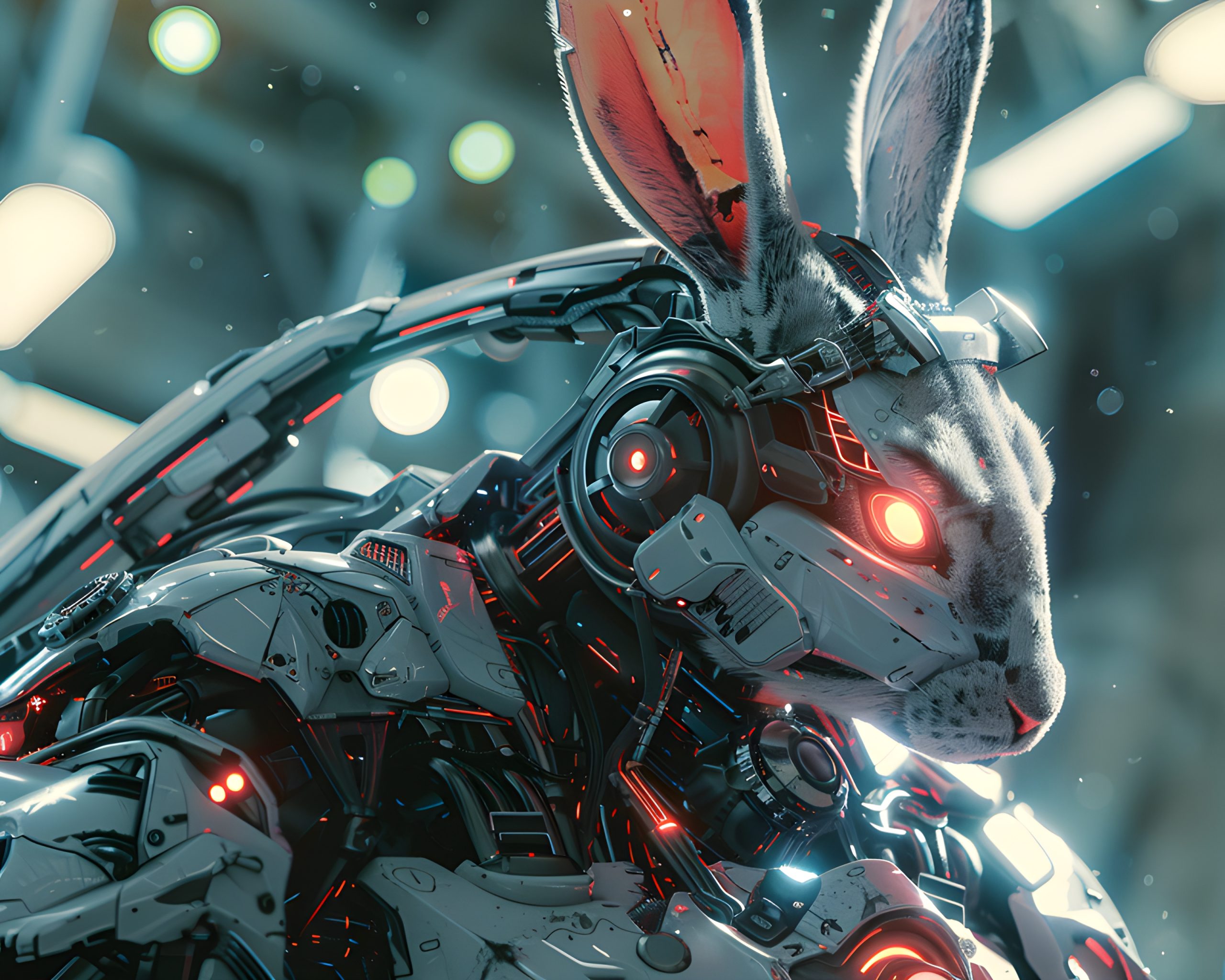 Cybernetic Bunny Mech Warrior