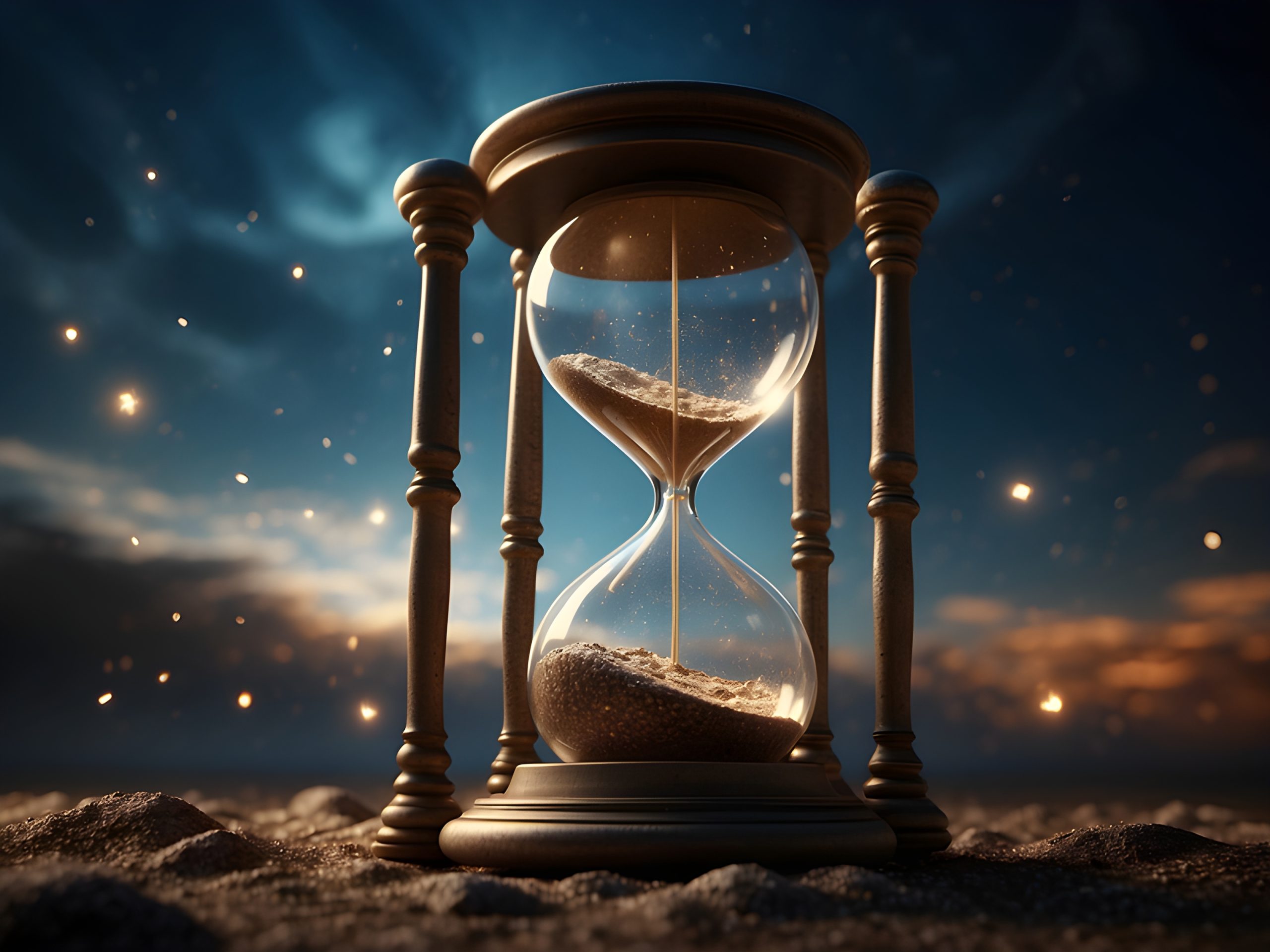 Hourglass Sunset Sands of Time