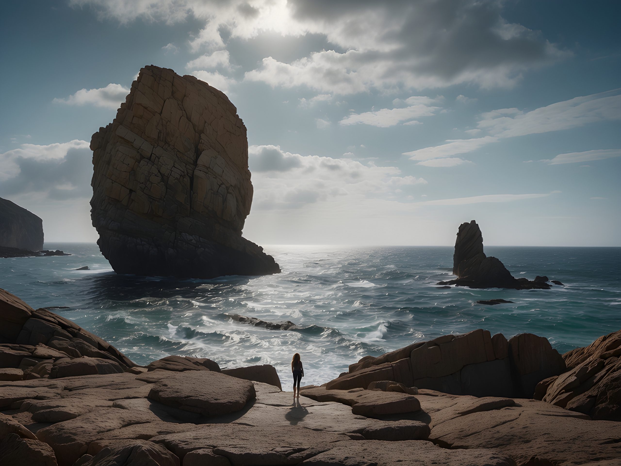 Oceanic Solitude: Coastal Rock Formations