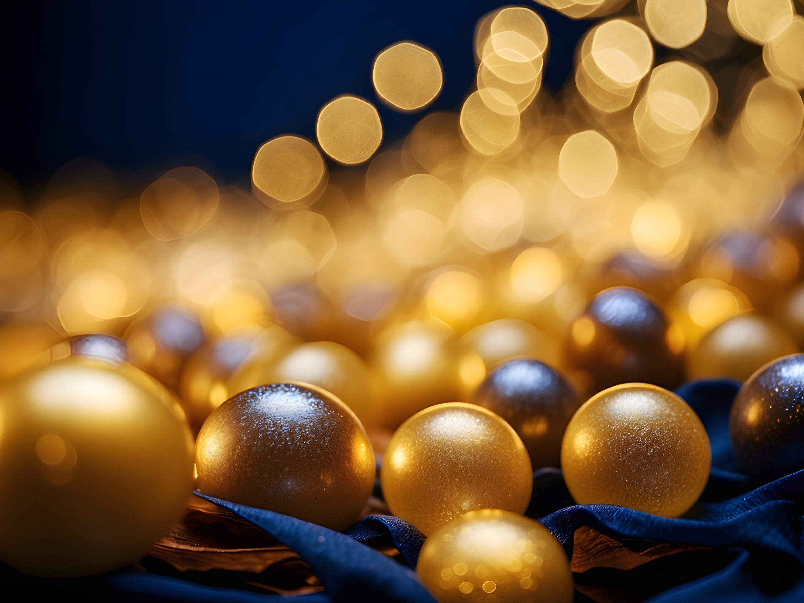 Golden Christmas Ornament Glow