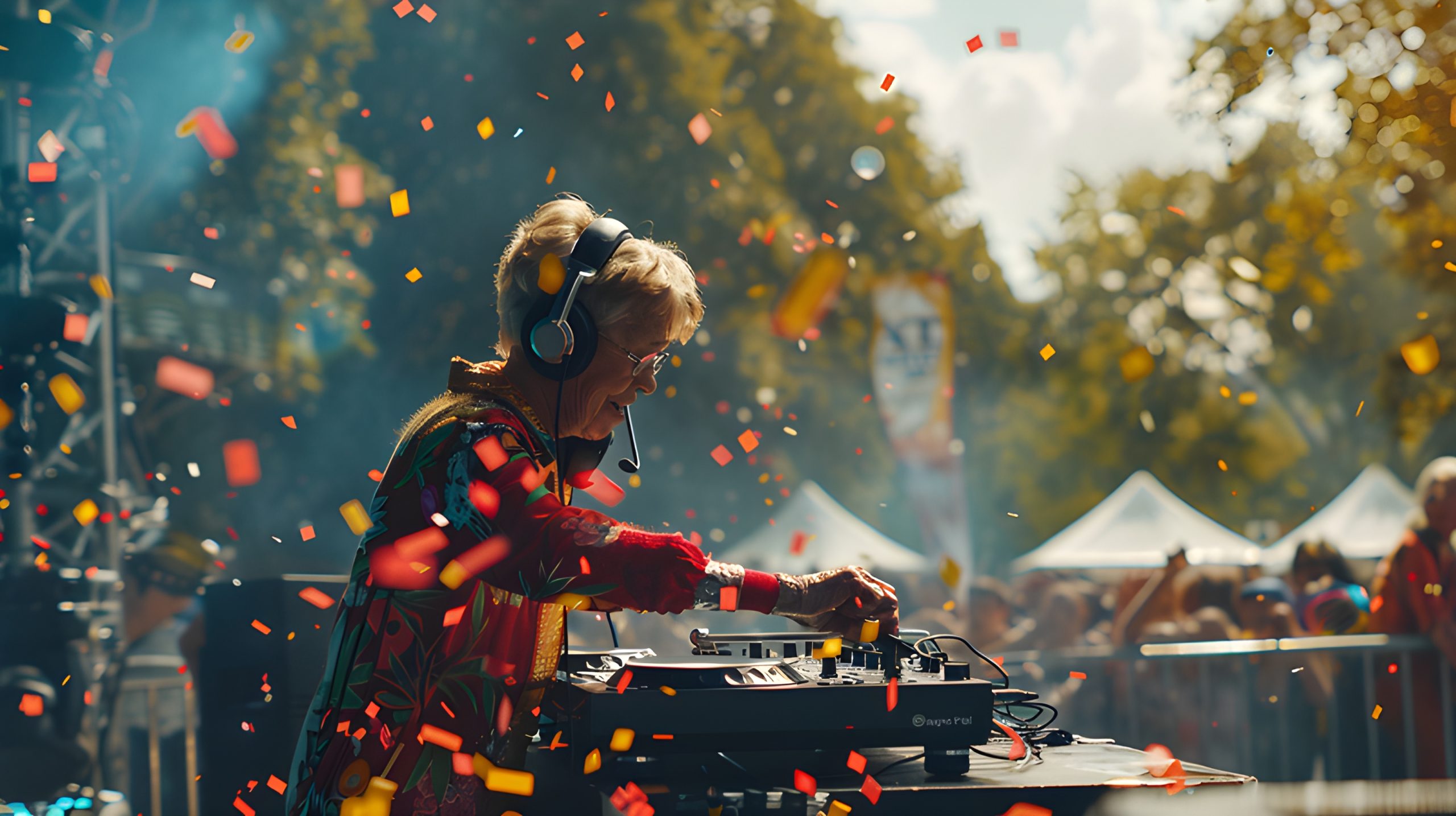 Festival DJ Grandma Rocks the Crowd