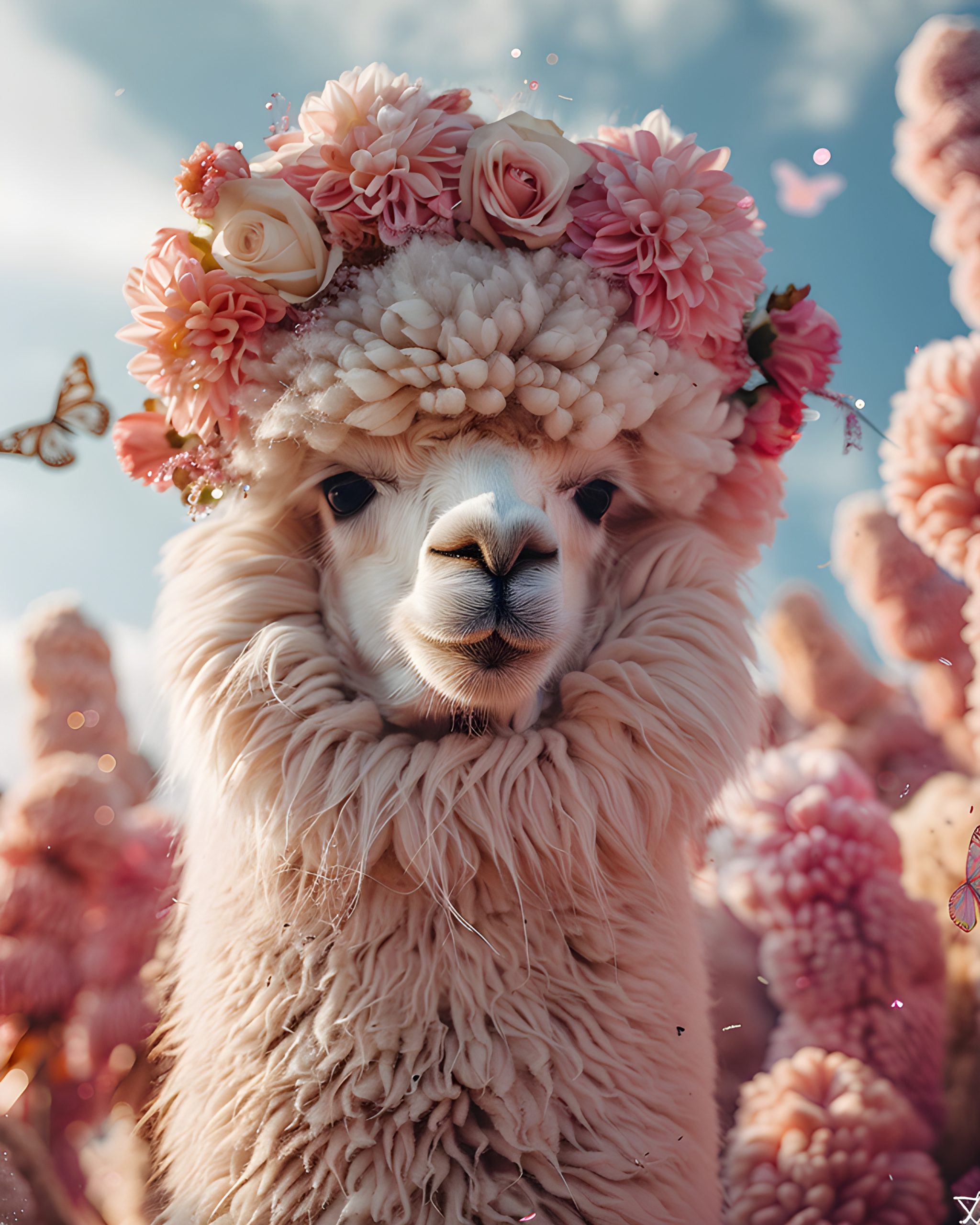 Flower Crowned Alpaca