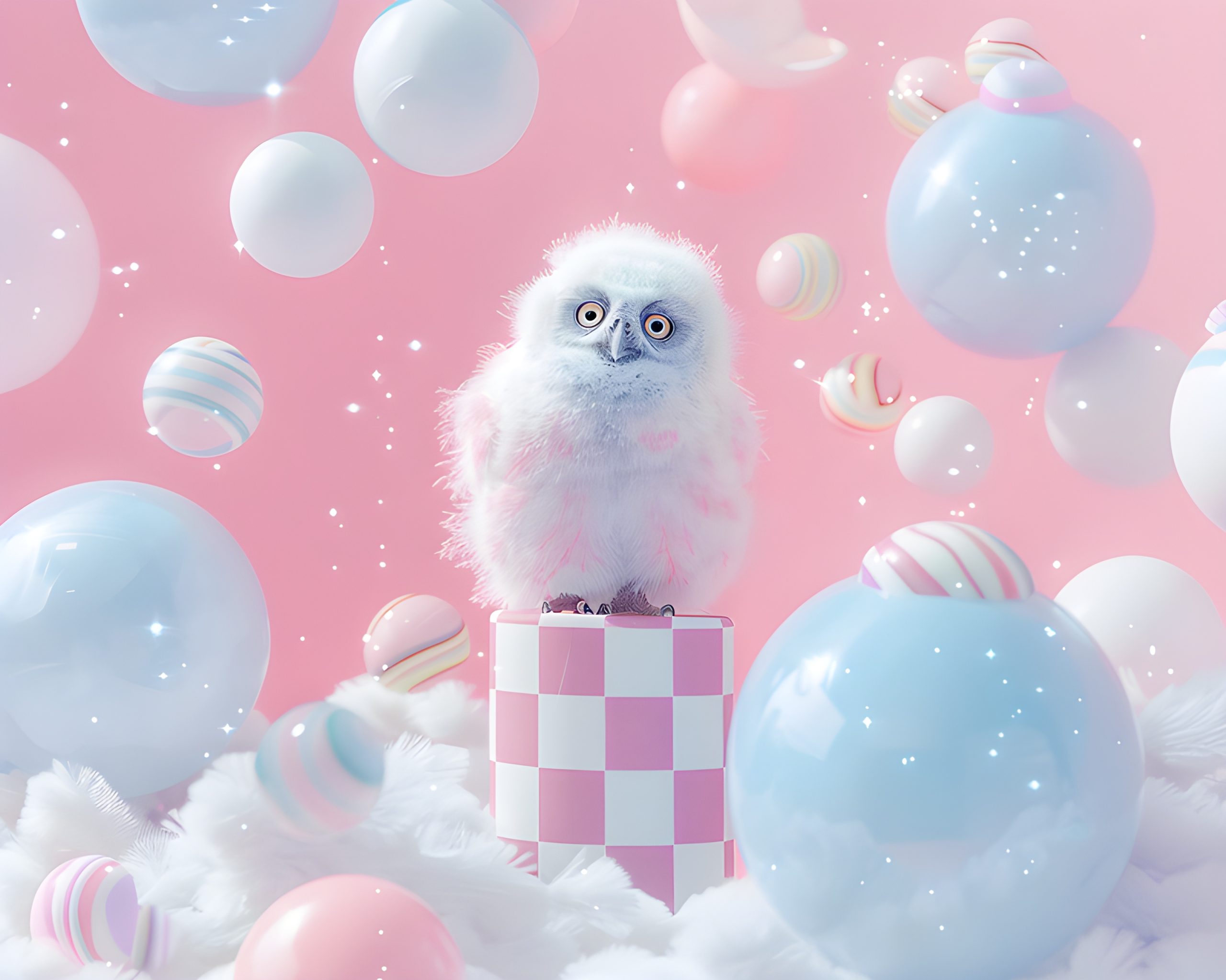 Fluffy Owl in Candyland