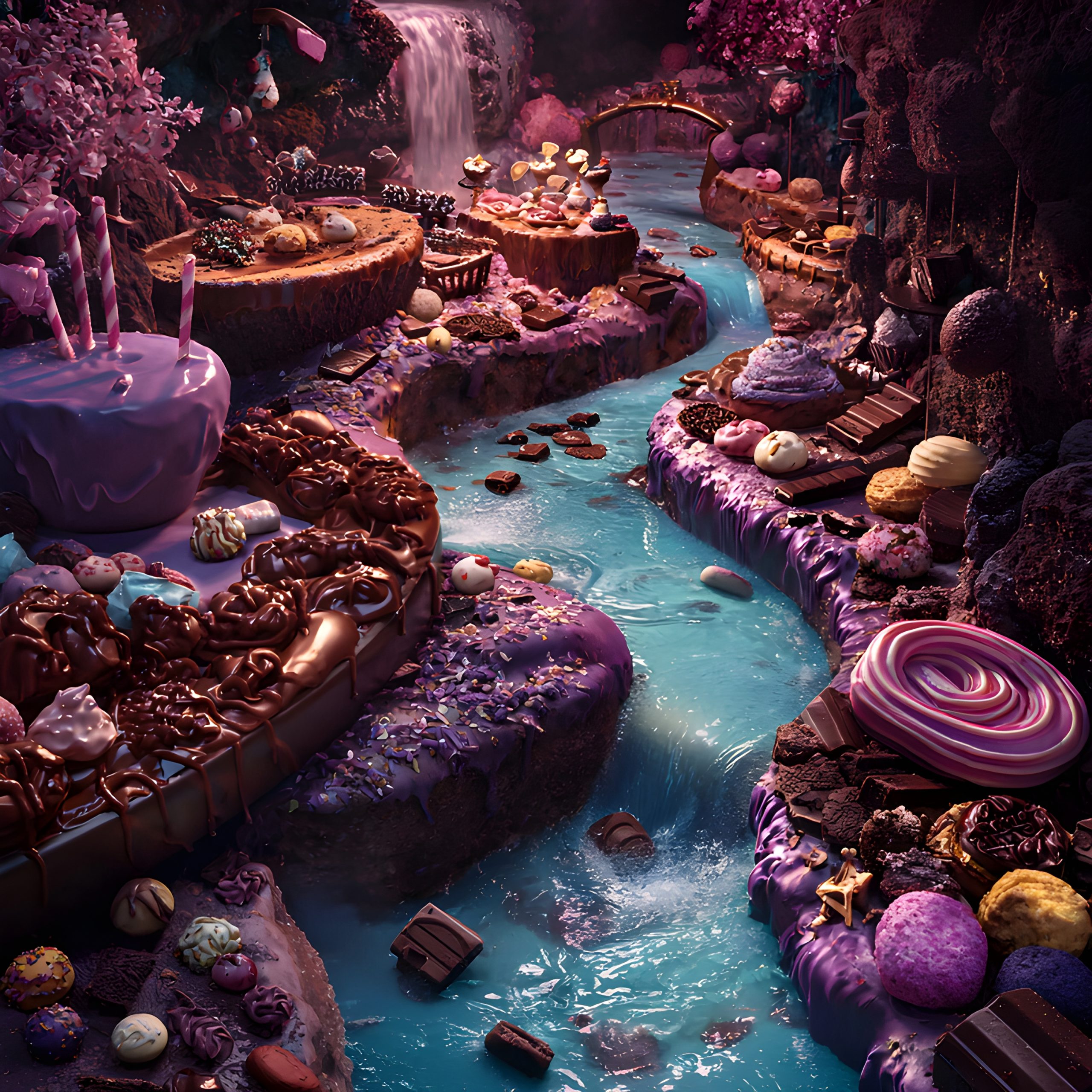 Chocolate River Candyland Fantasy