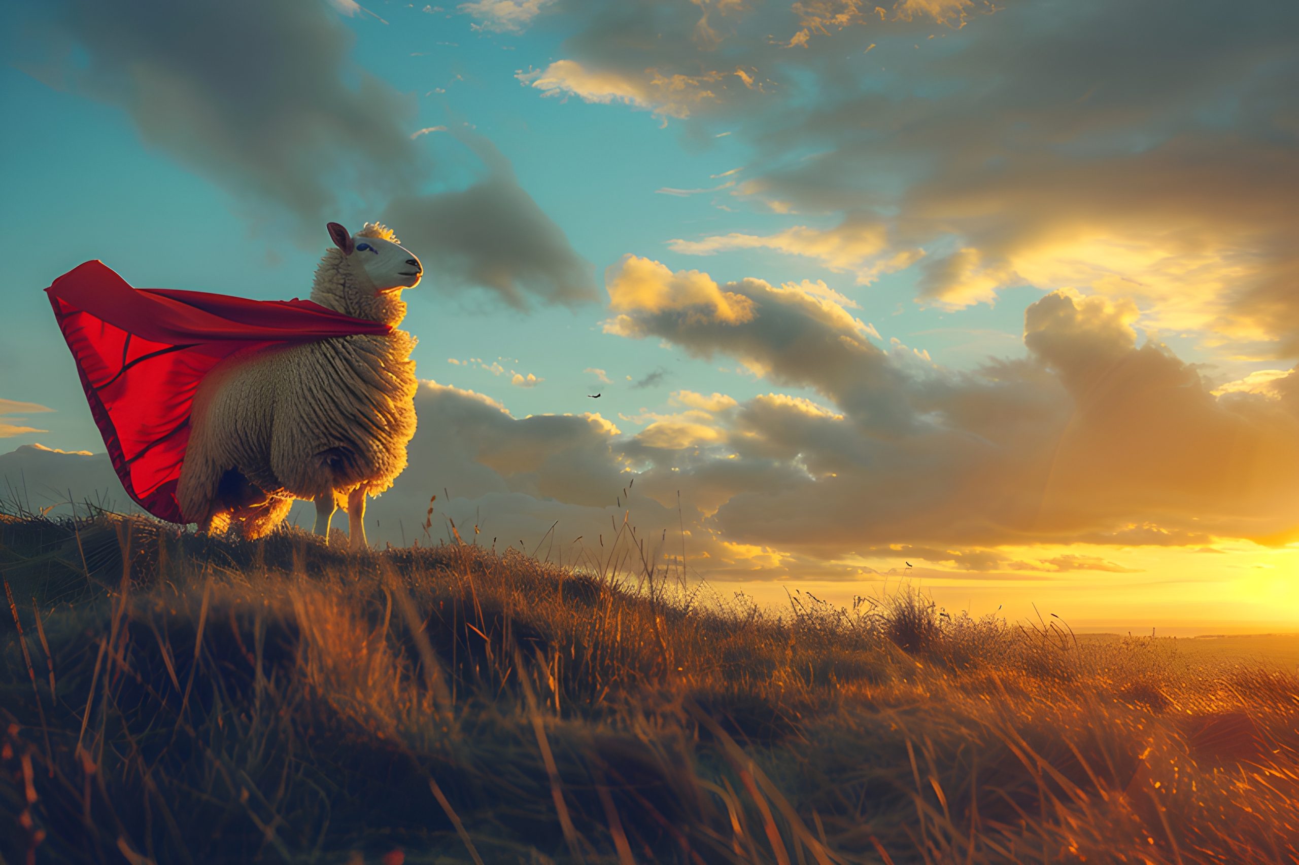 Super Sheep at Sunset