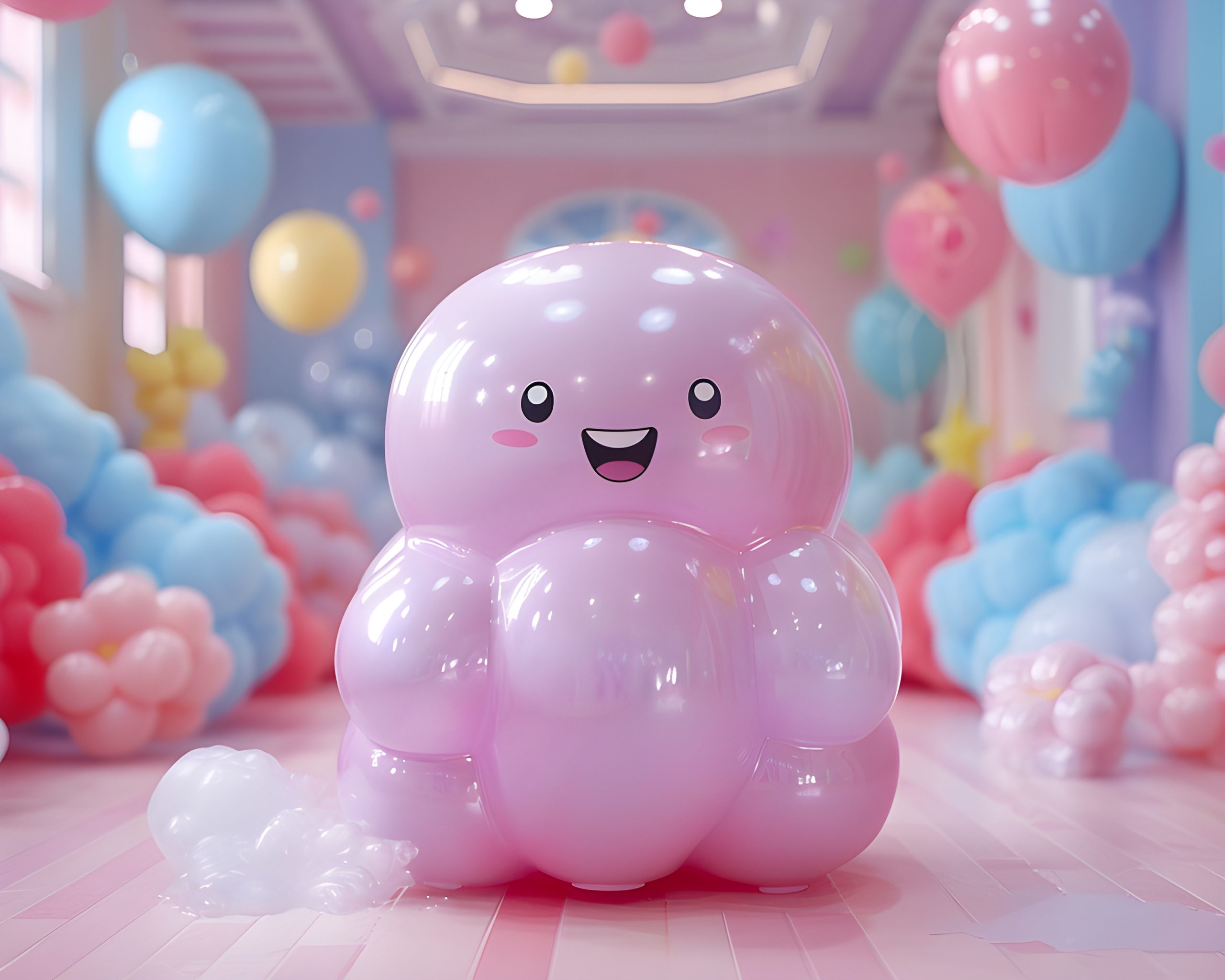Pink Bubblegum Octopus in Candyland
