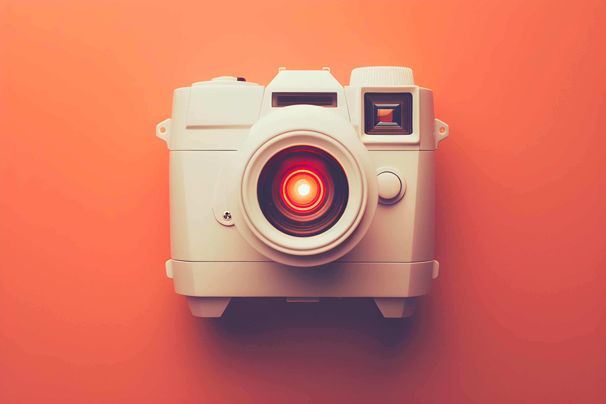 Retro Camera Red Lens Alert