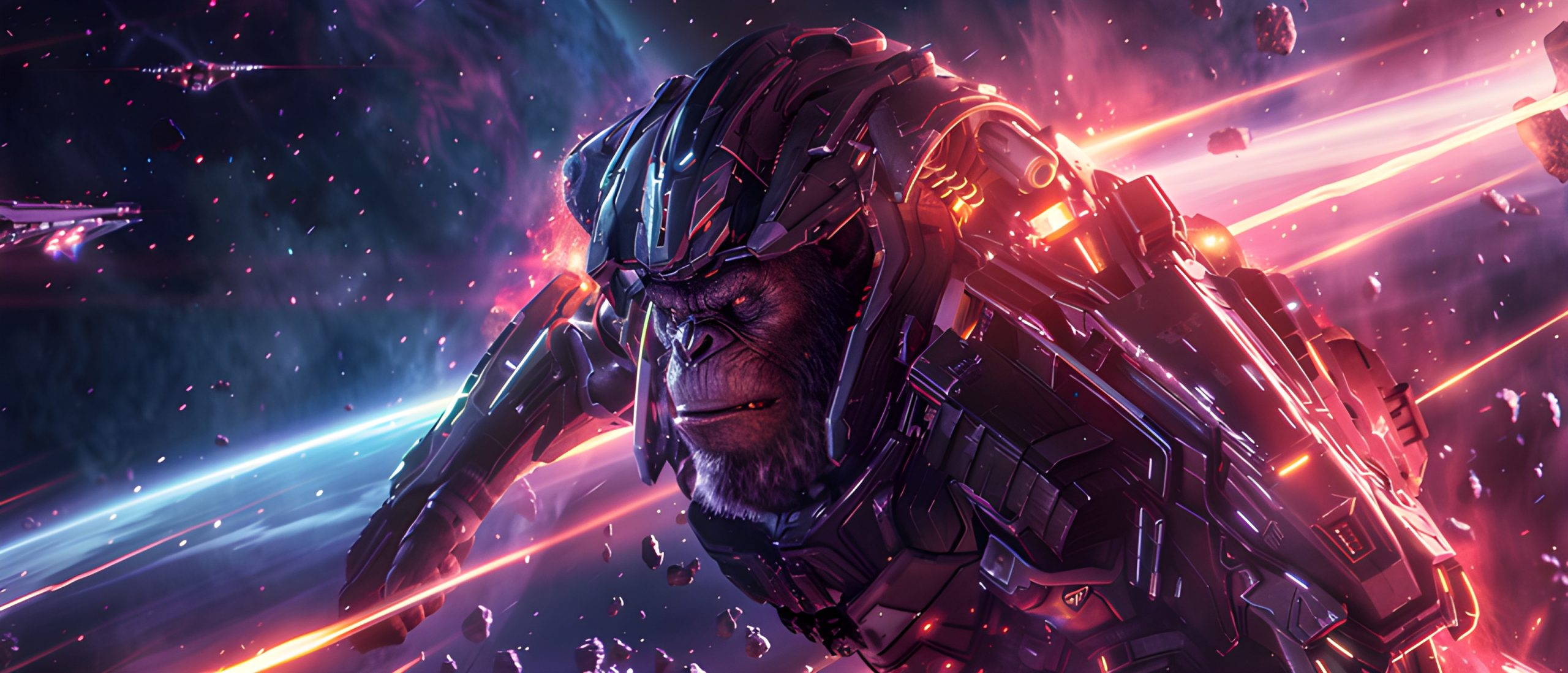 Ape in Space Combat Armor