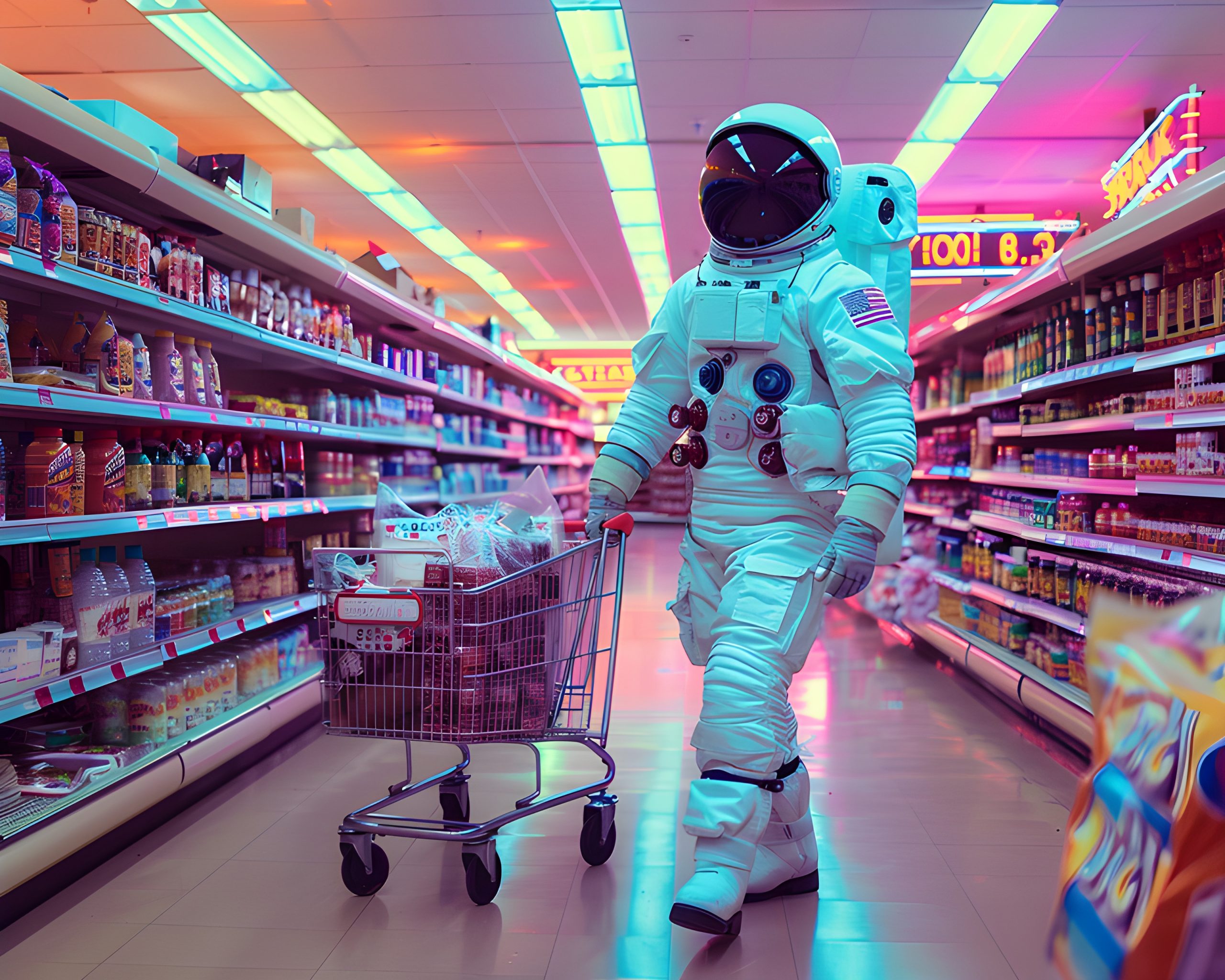 Astronaut Grocery Shopping