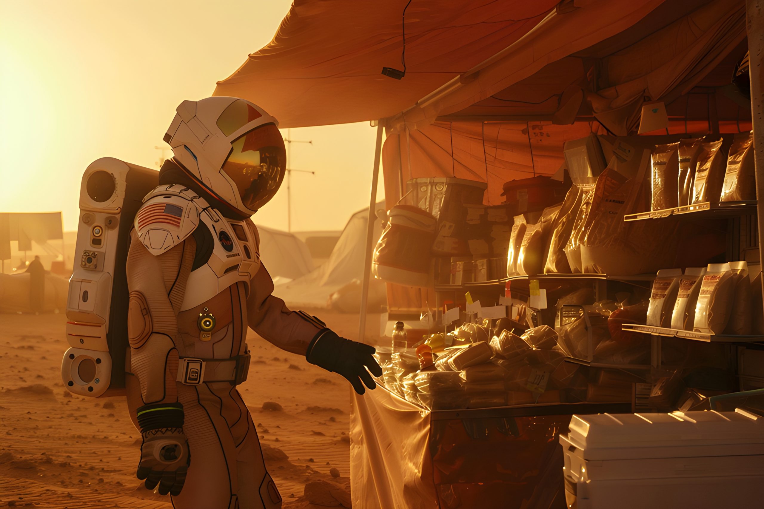 Martian Market: Astronaut Shopping
