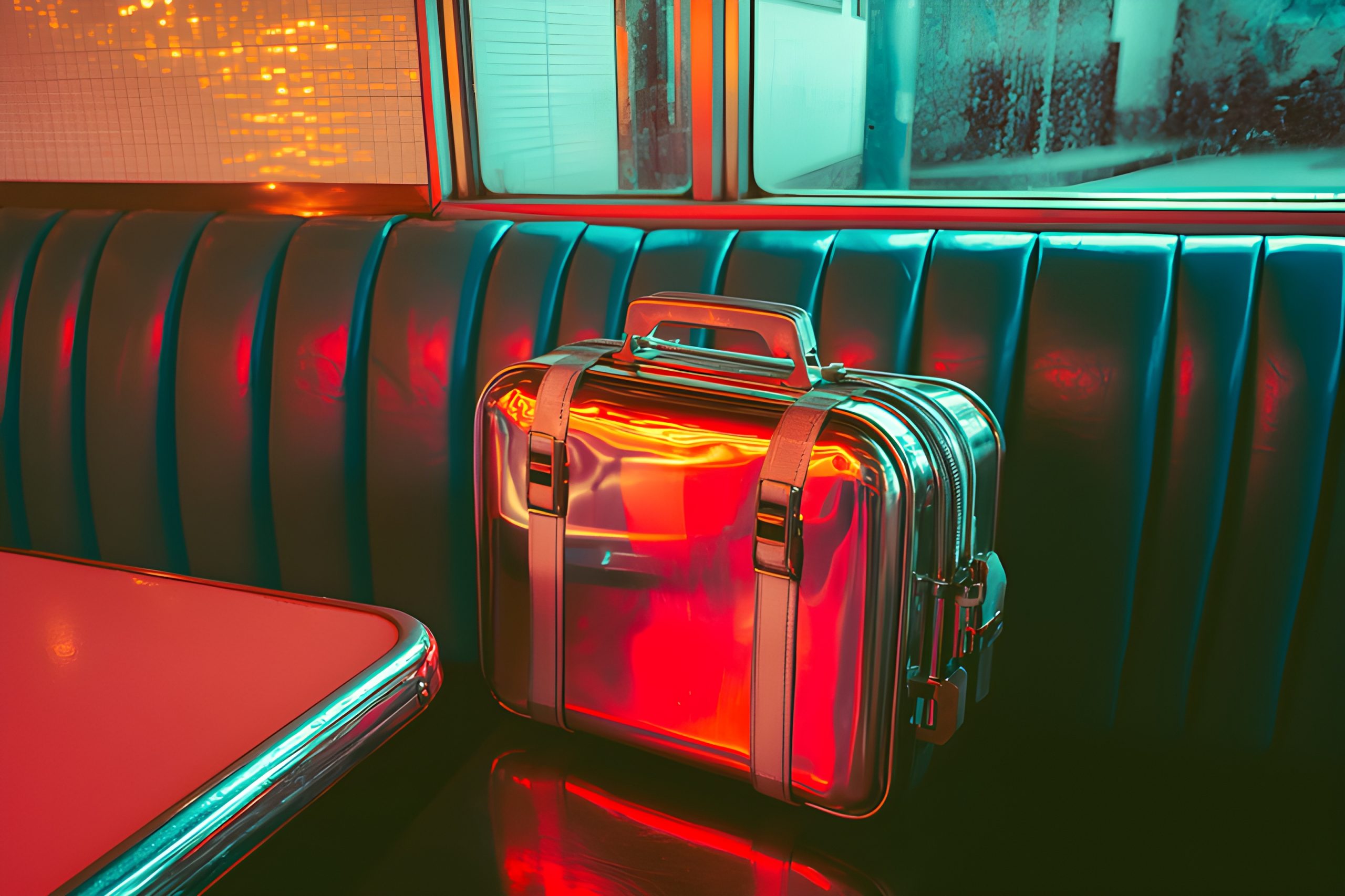 Retro Diner Suitcase Glow