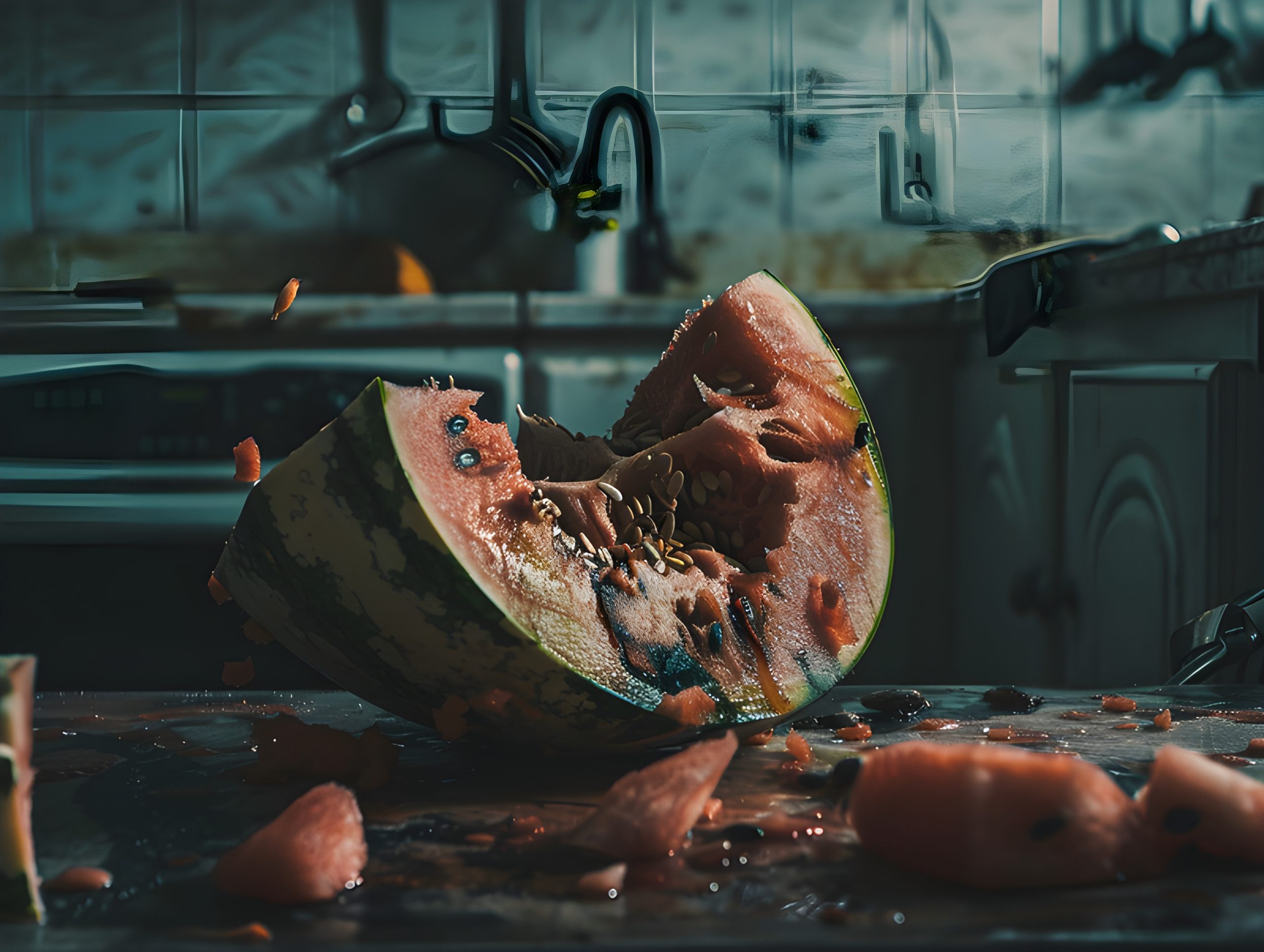 Smashed Watermelon Kitchen Chaos