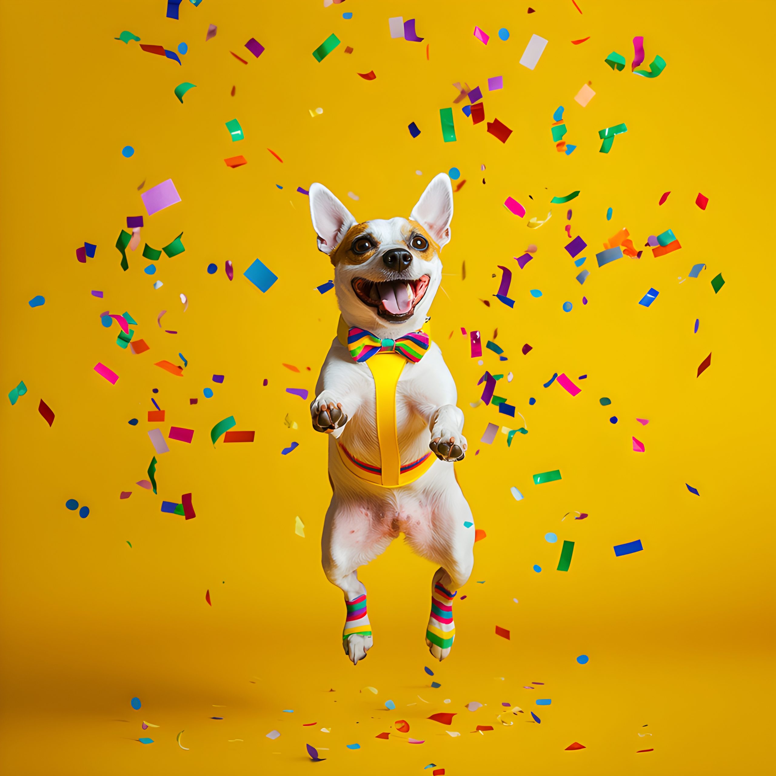 Party Pup in mid-air!