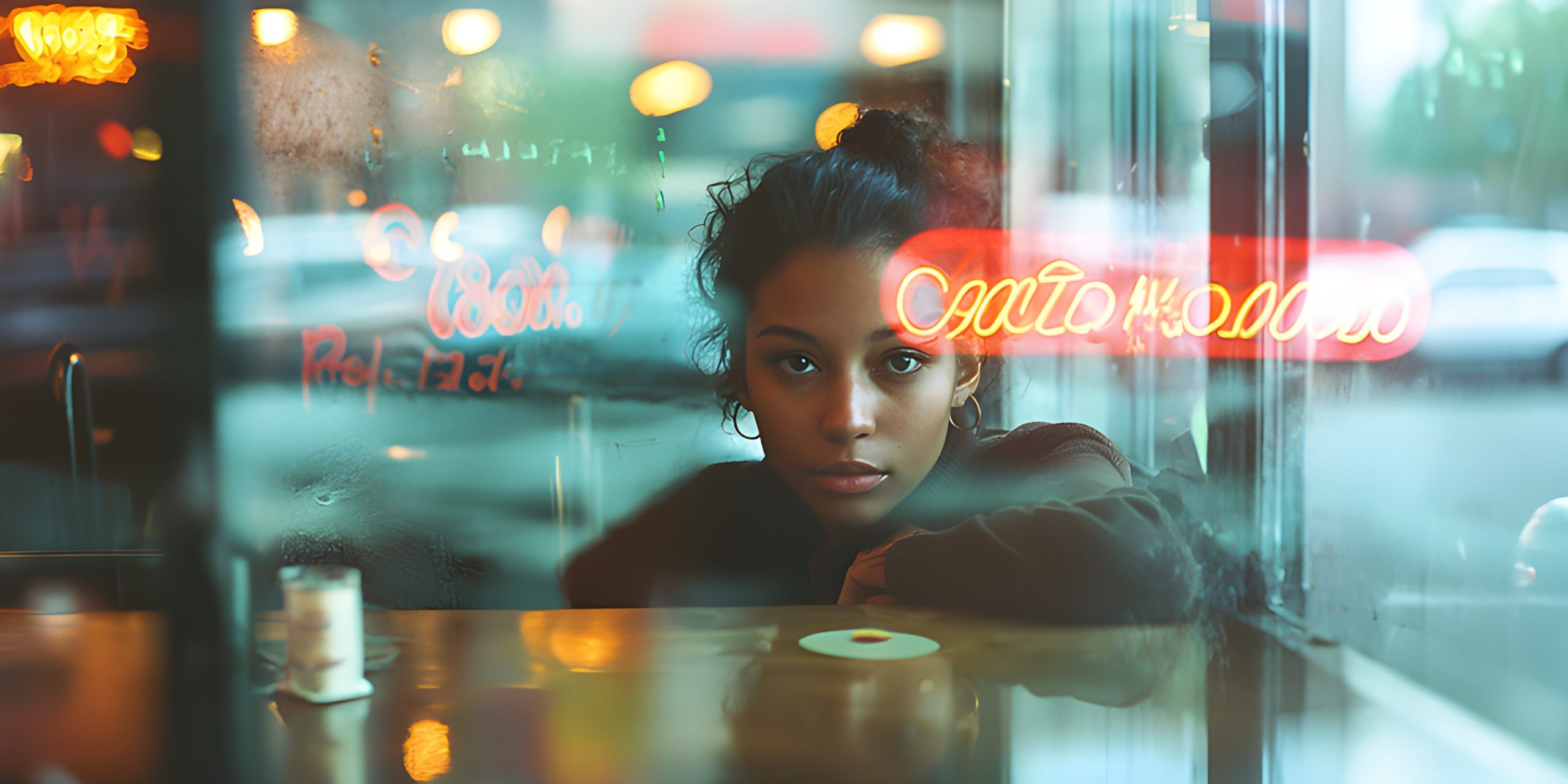 Woman at Cafe Window
