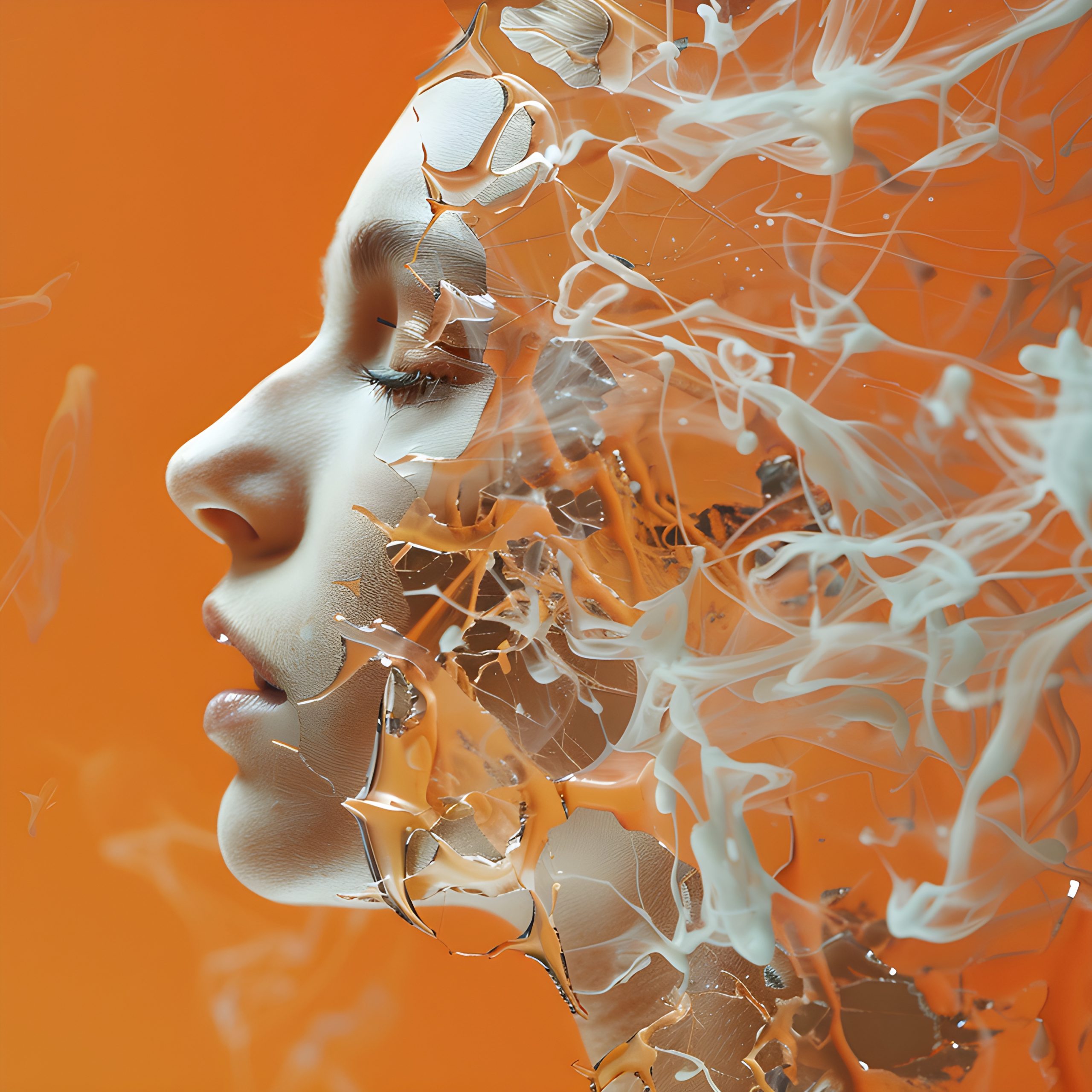 Fluid Face Abstract Portrait