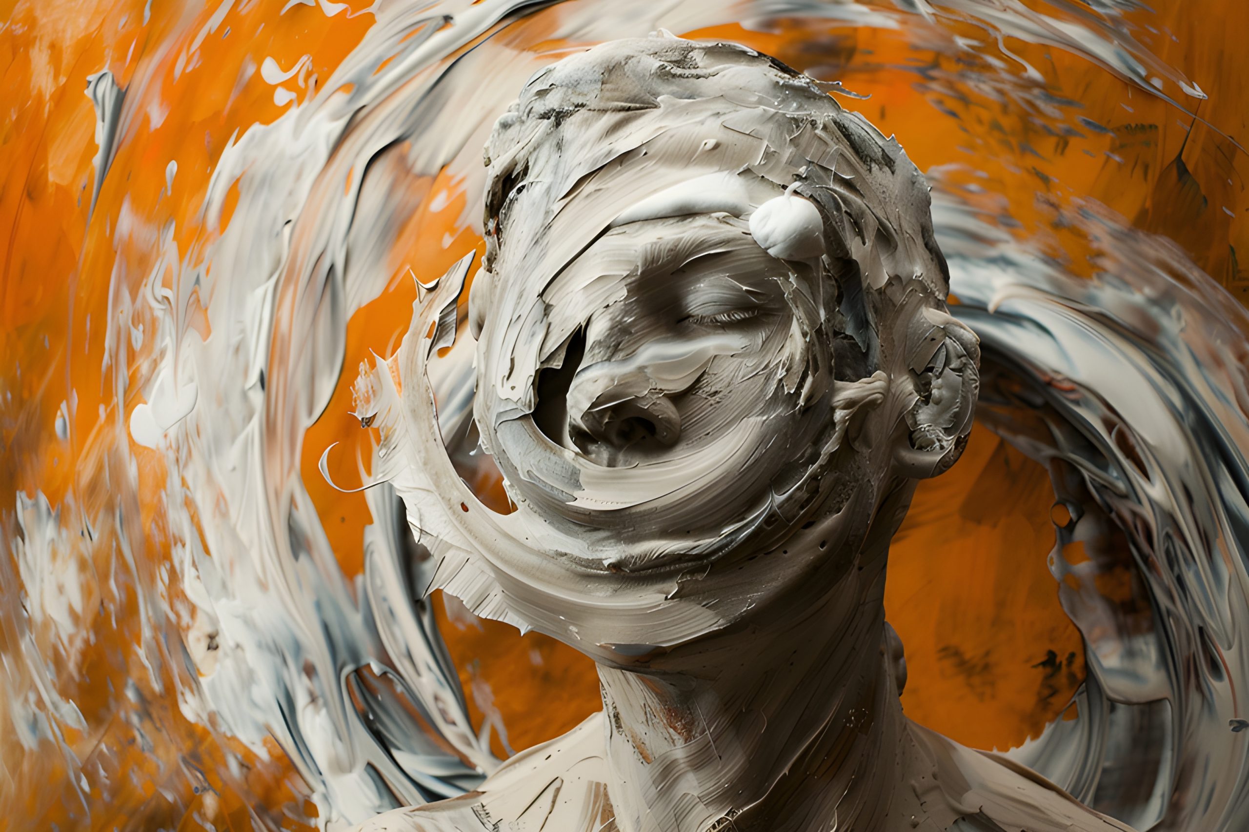 Swirling Clay Portrait