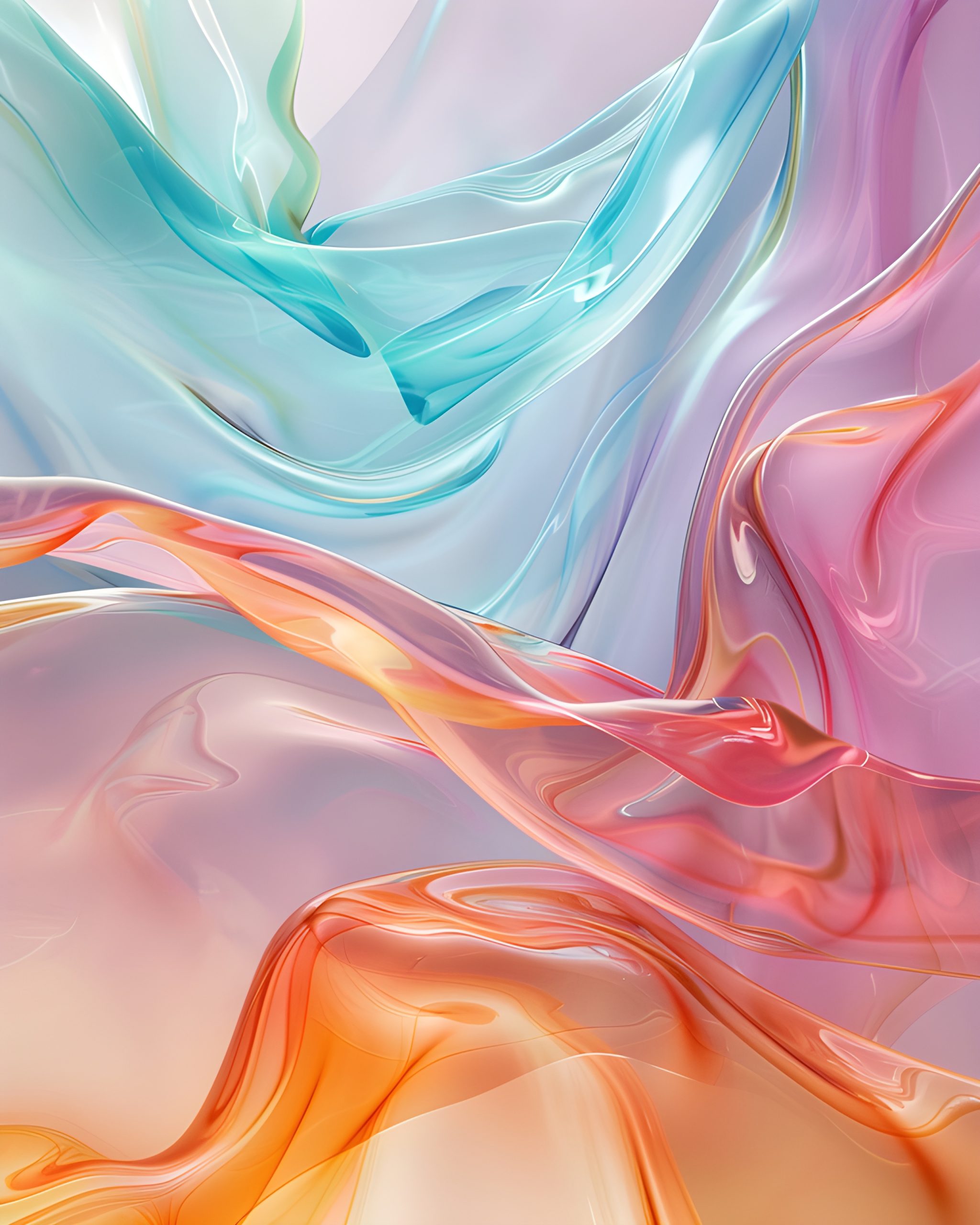 Abstract Pastel Flowing Fabric