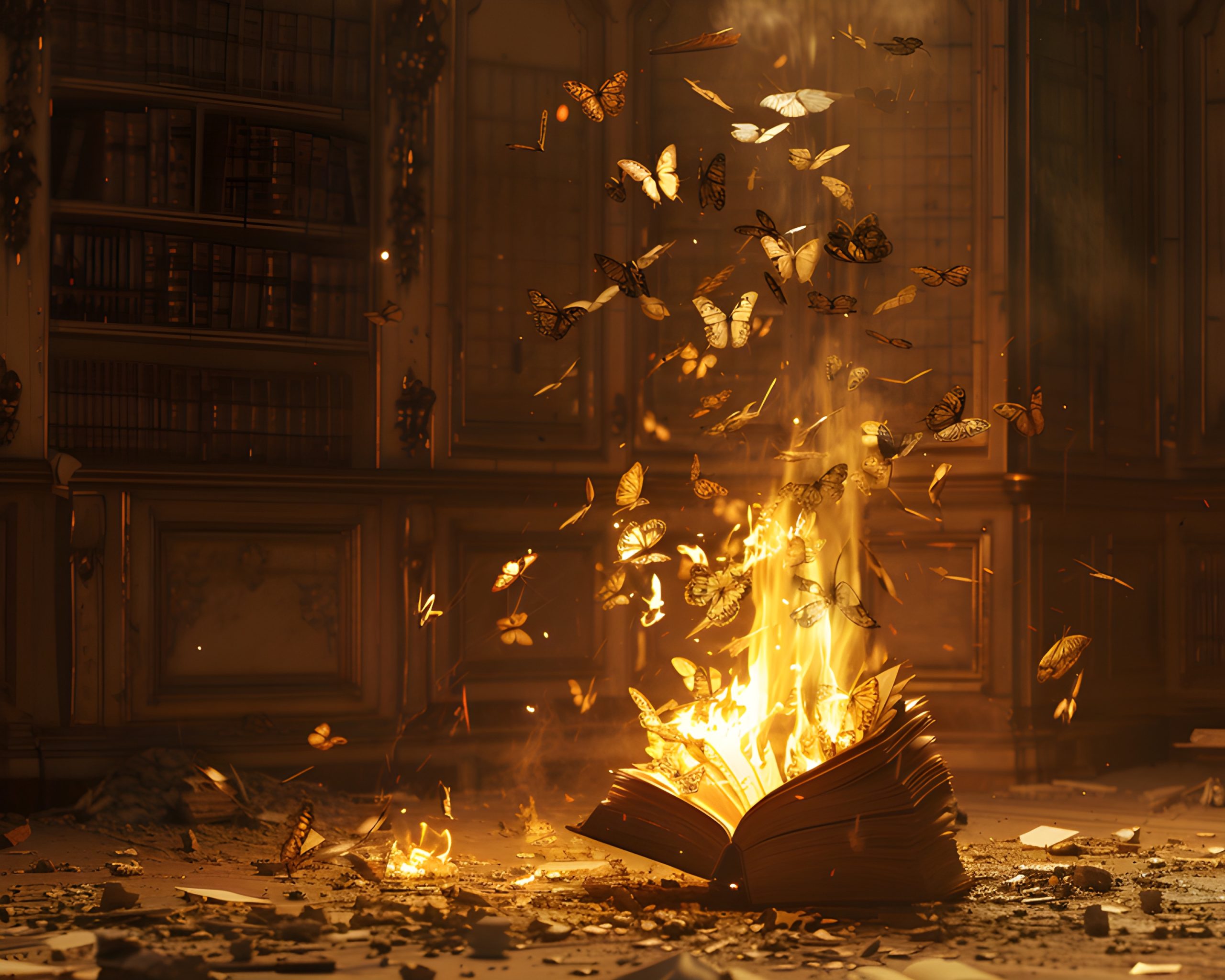 Burning Book & Butterflies